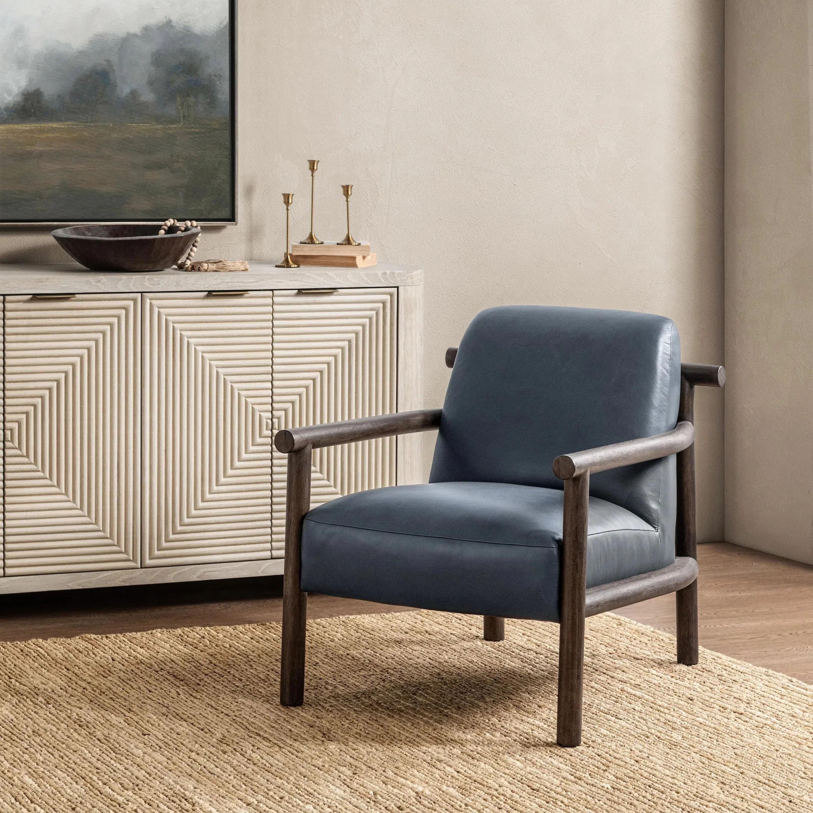 Azoria Leather Accent Chair - Image 24