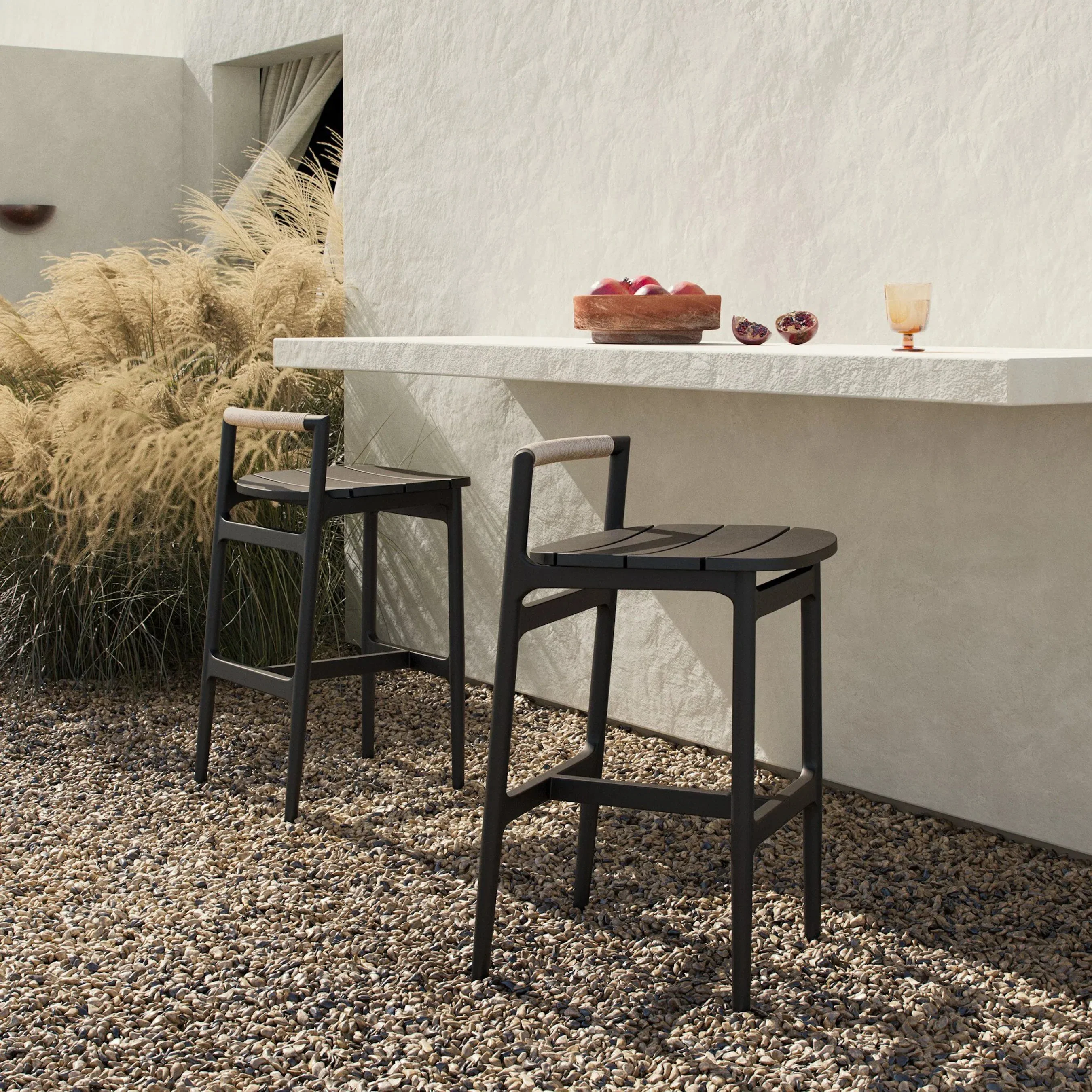Baden Outdoor Metal Bar Stool - Image 11