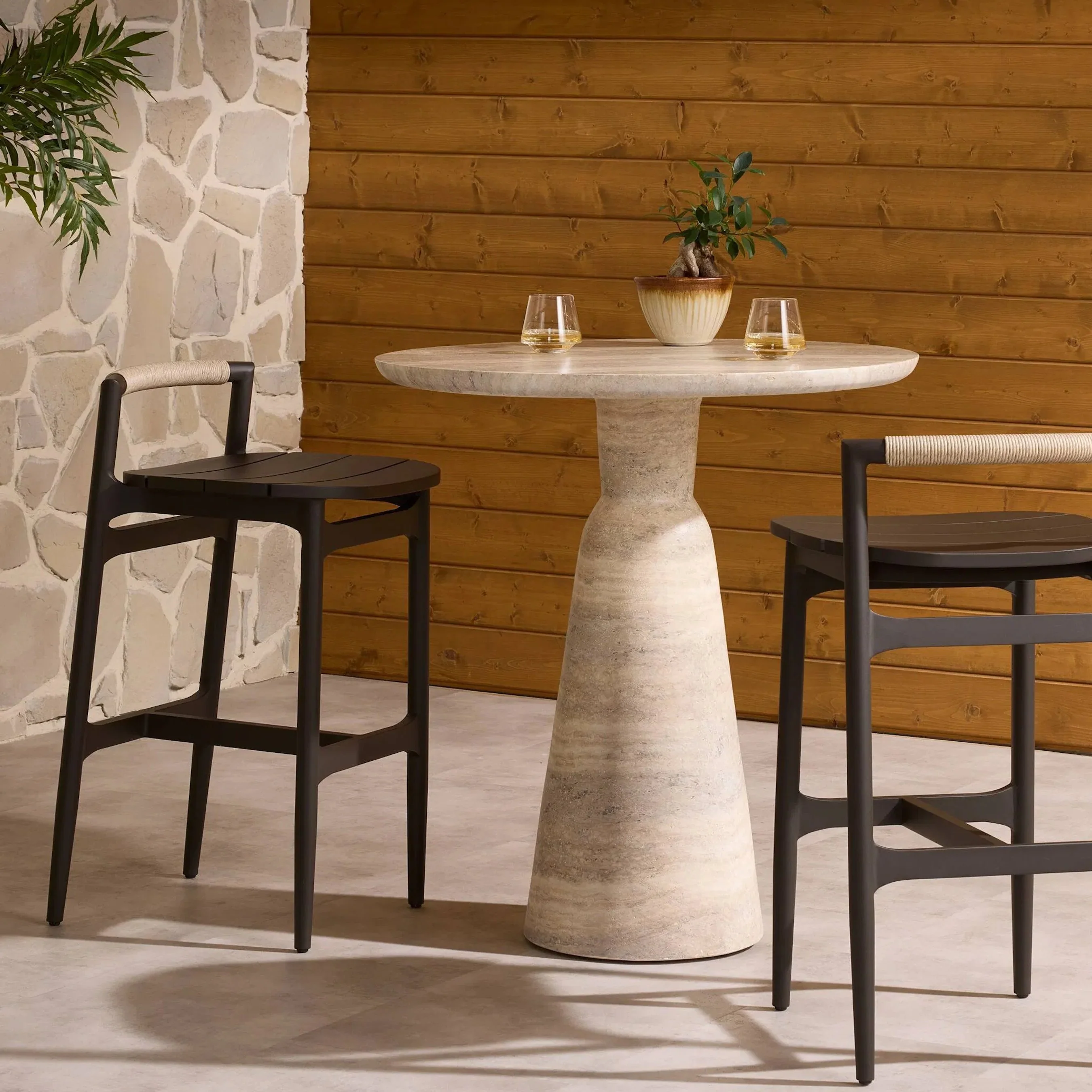Baden Outdoor Metal Bar Stool - Image 12
