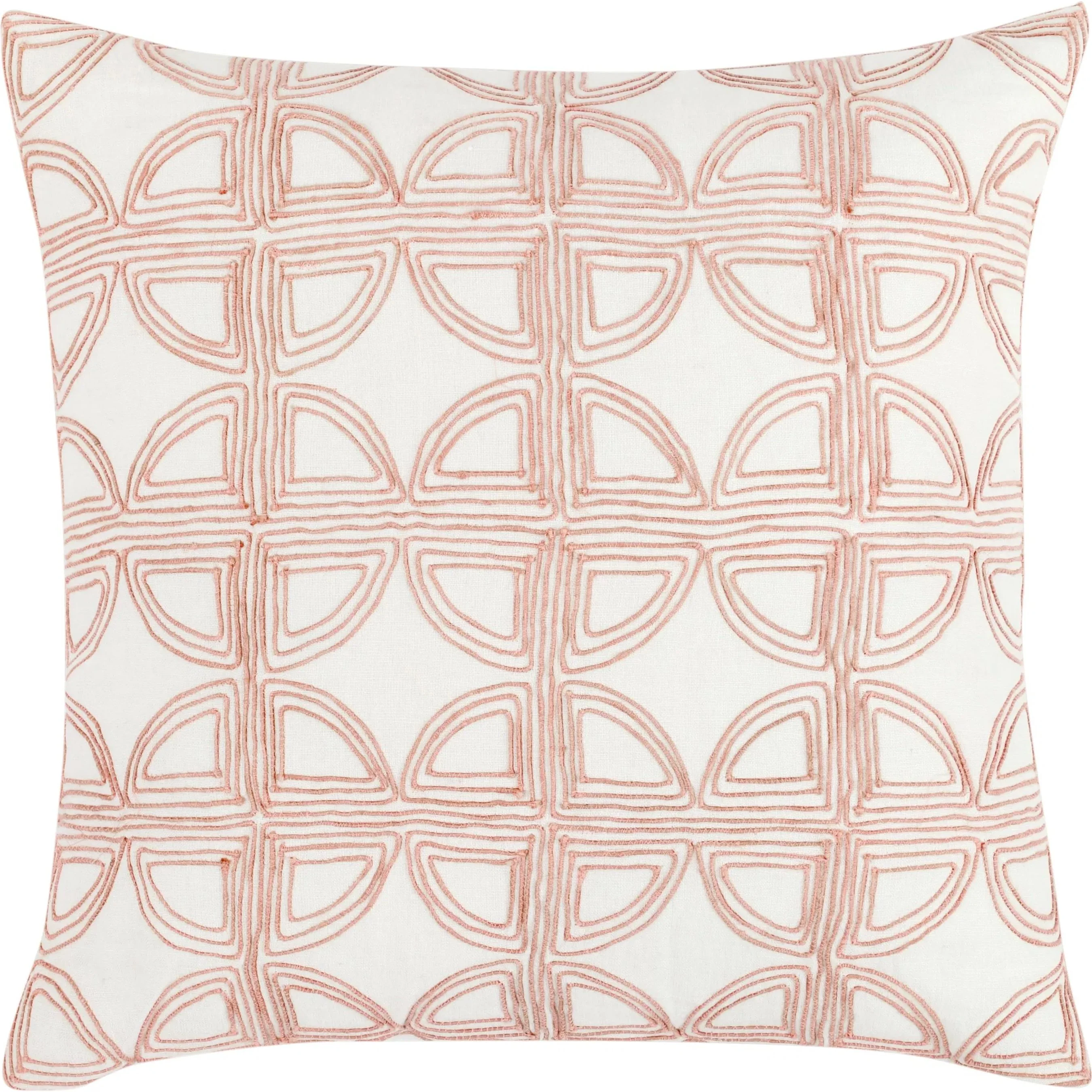 Baia Embroidered Belgian Linen Throw Pillow - Image 2