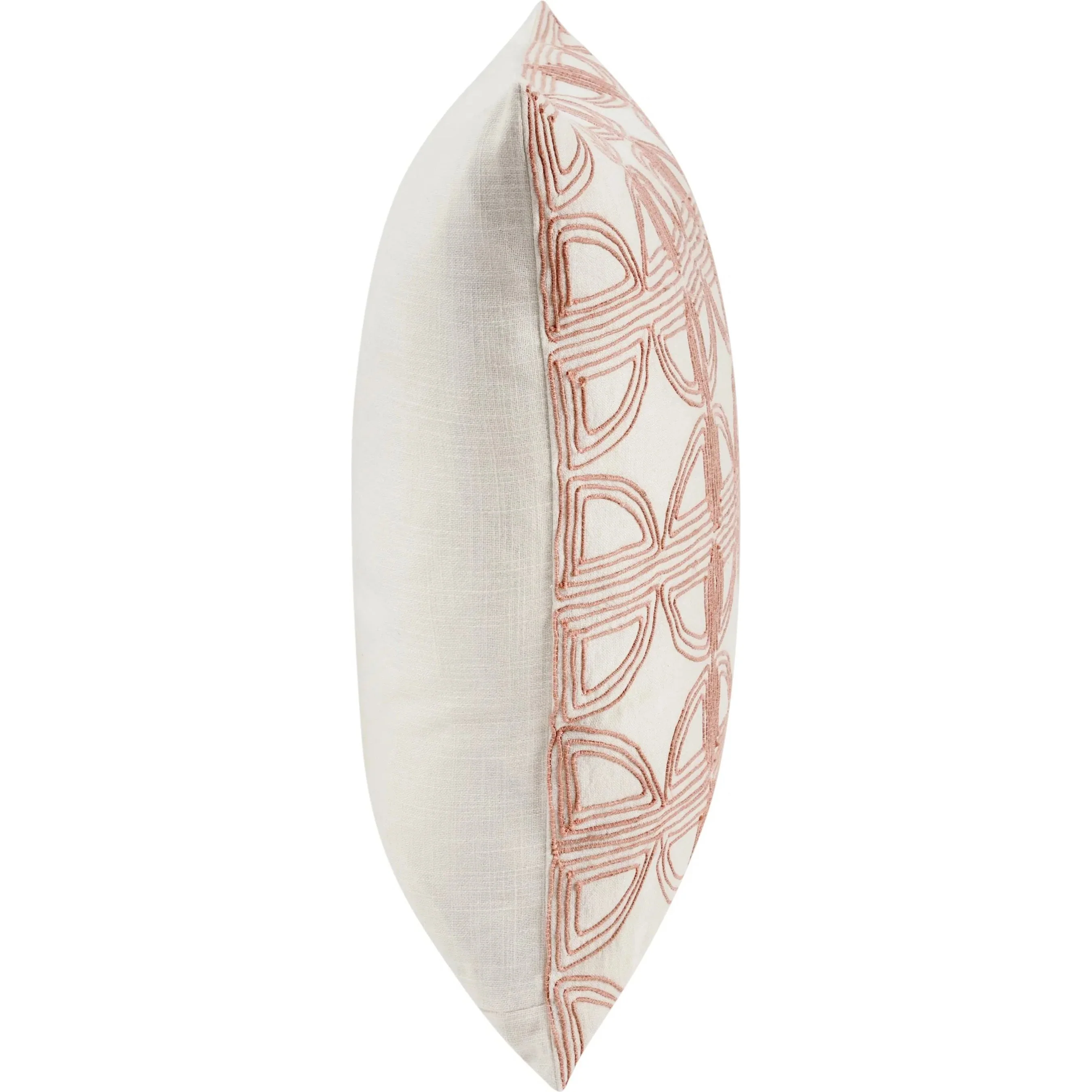 Baia Embroidered Belgian Linen Throw Pillow - Image 9