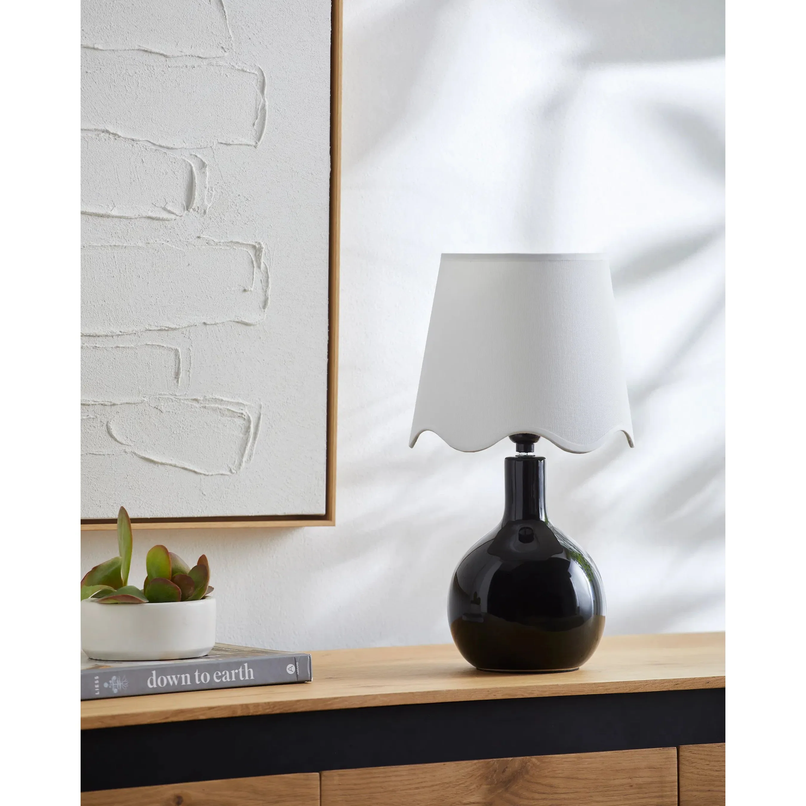 Balbao Round Table Lamp with Linen Shade - Image 13