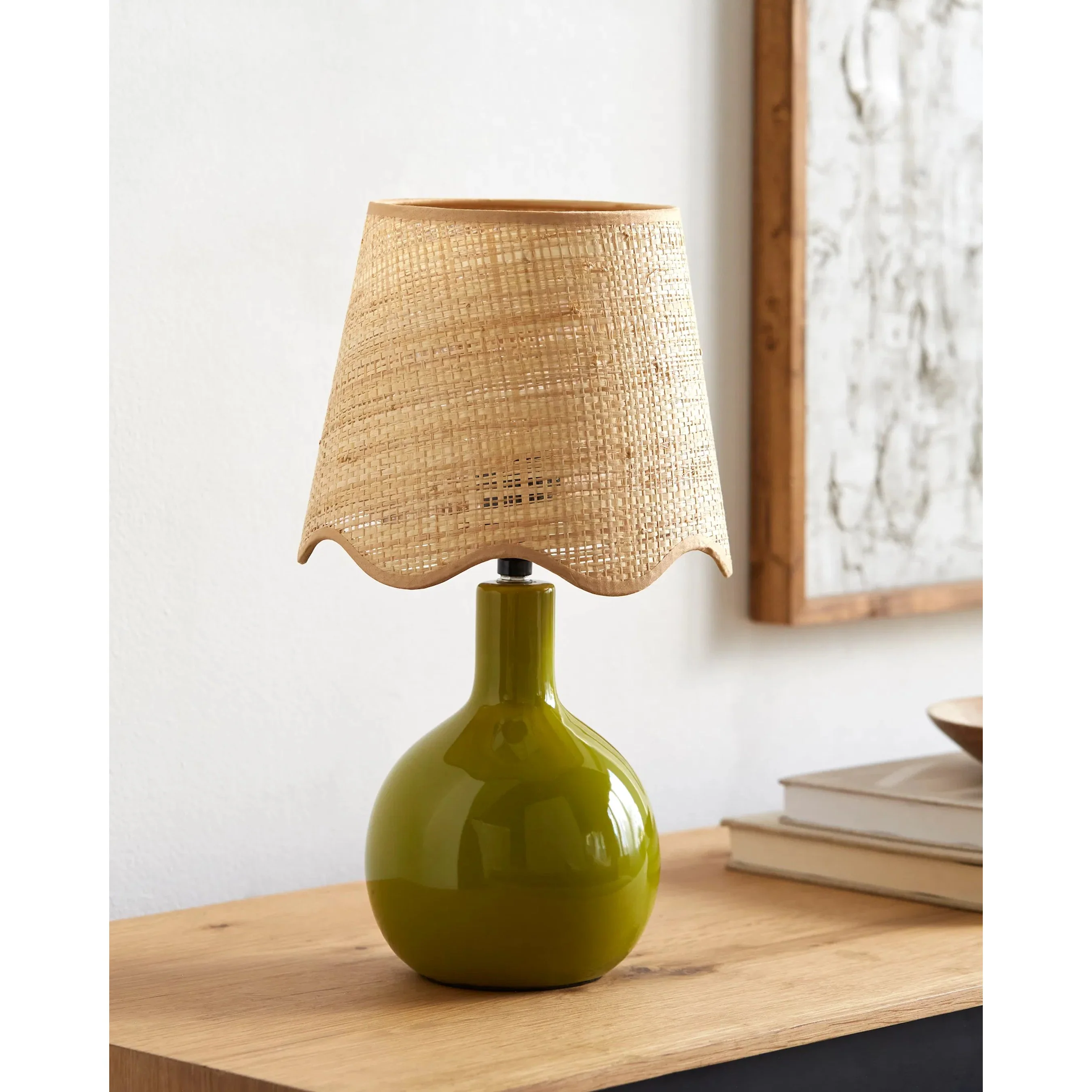 Balbao Round Table Lamp with Rattan Shade - Image 16
