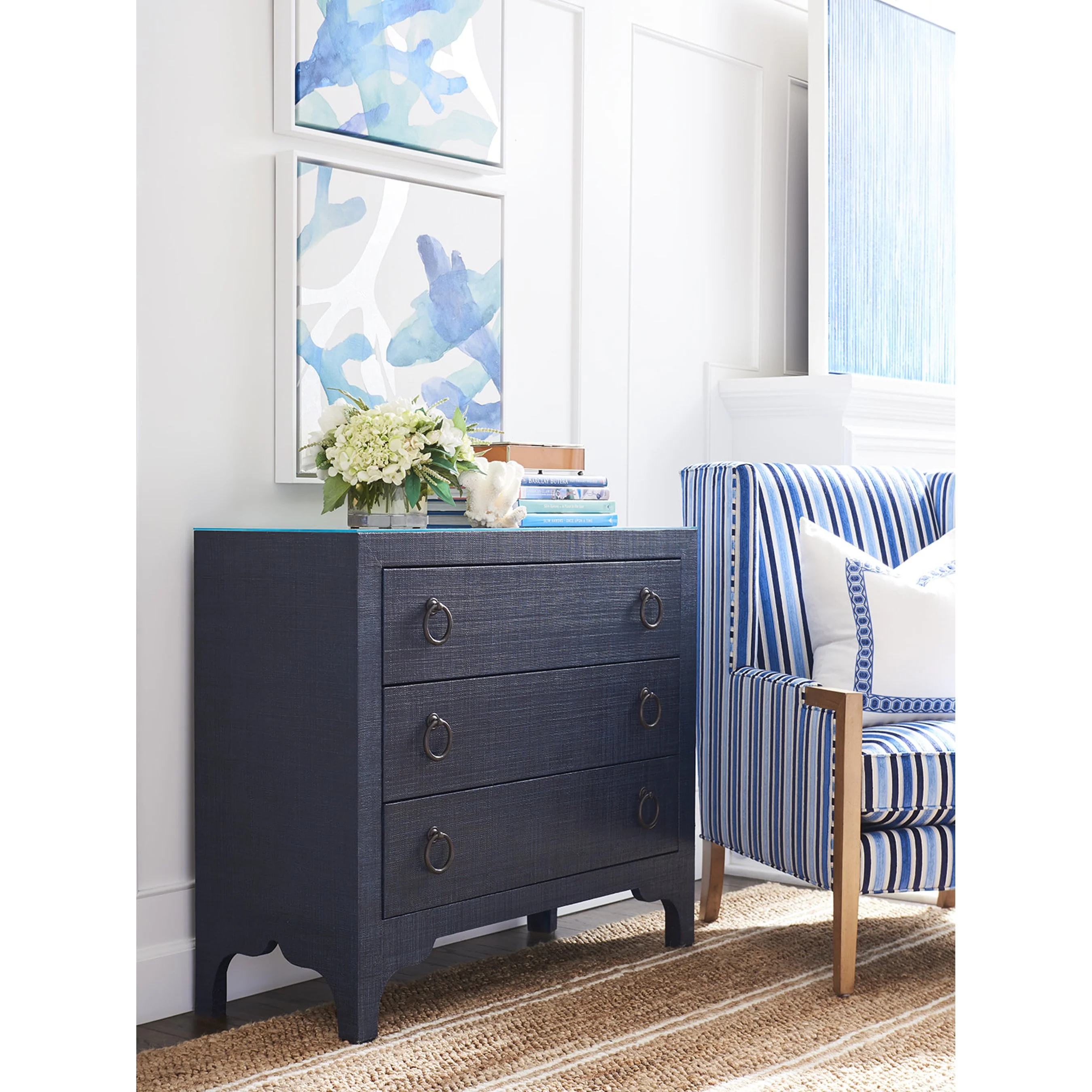 Balboa Island Raffia Hall Chest - Image 6