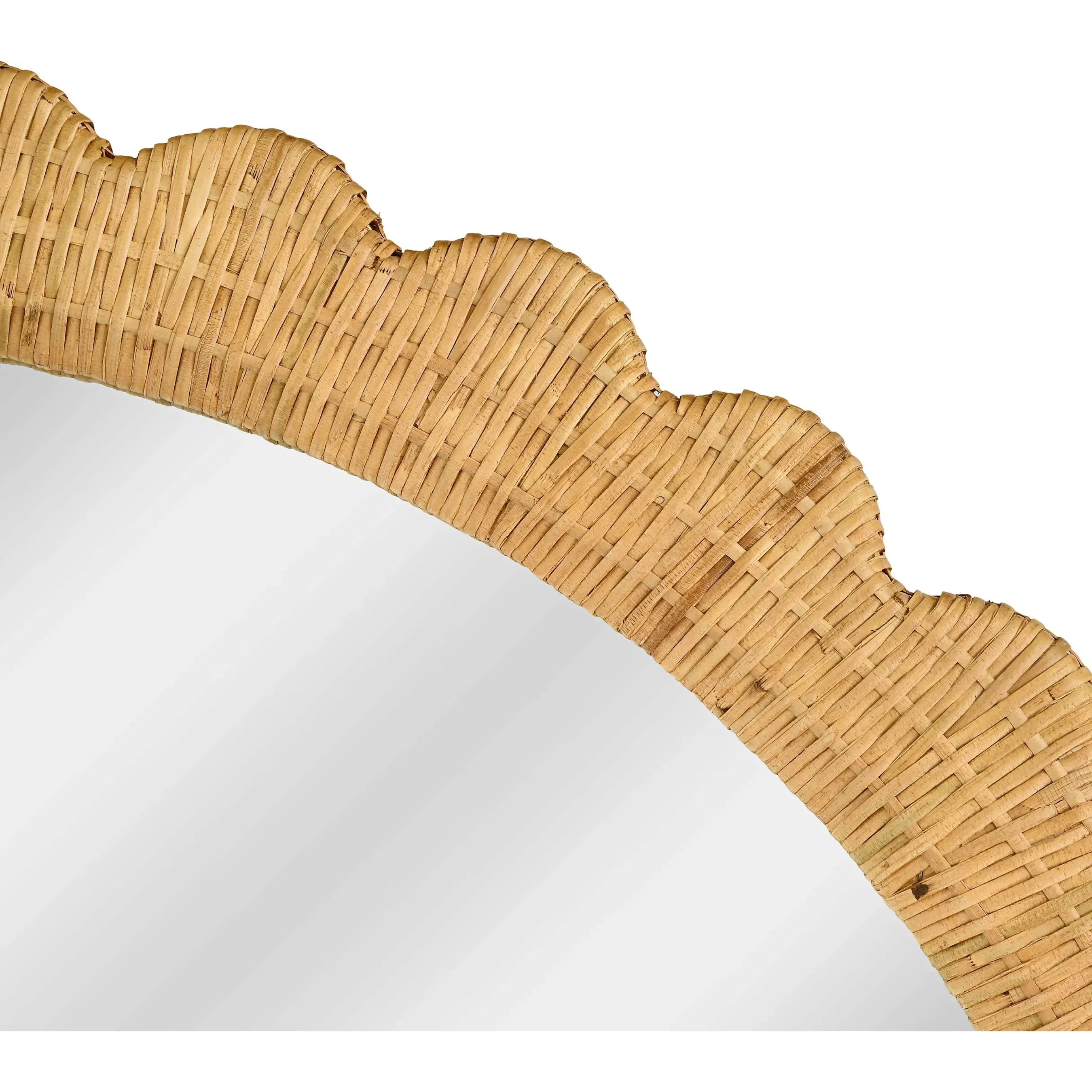 Bama Jumbo Rattan Arched Wall Mirror - Image 3