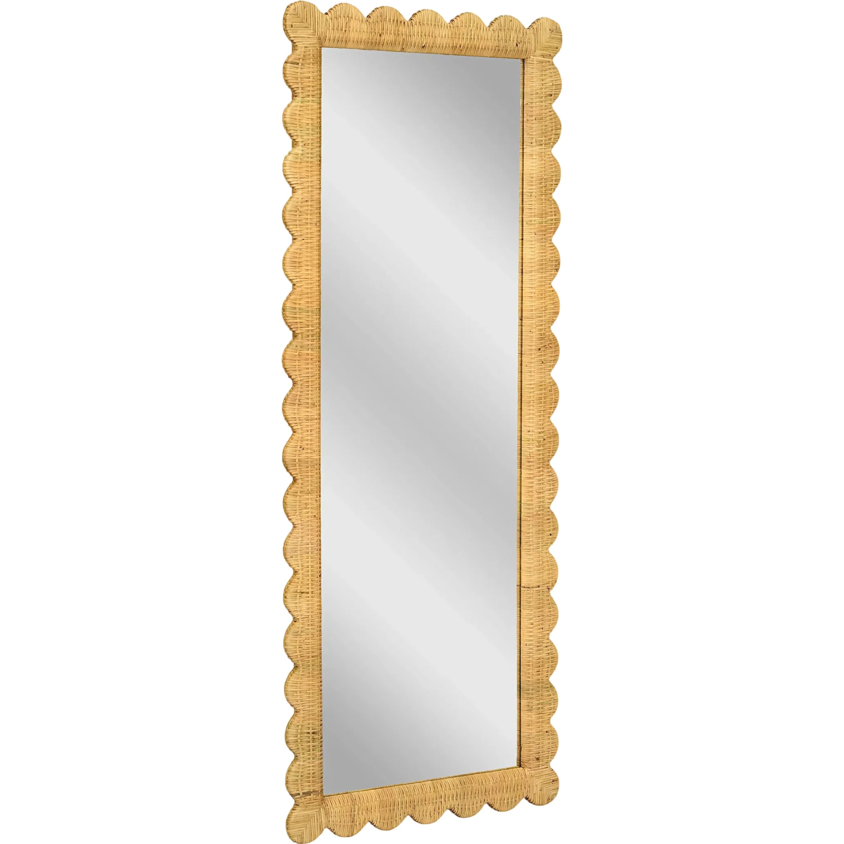 Bama Long Rattan Wall Mirror