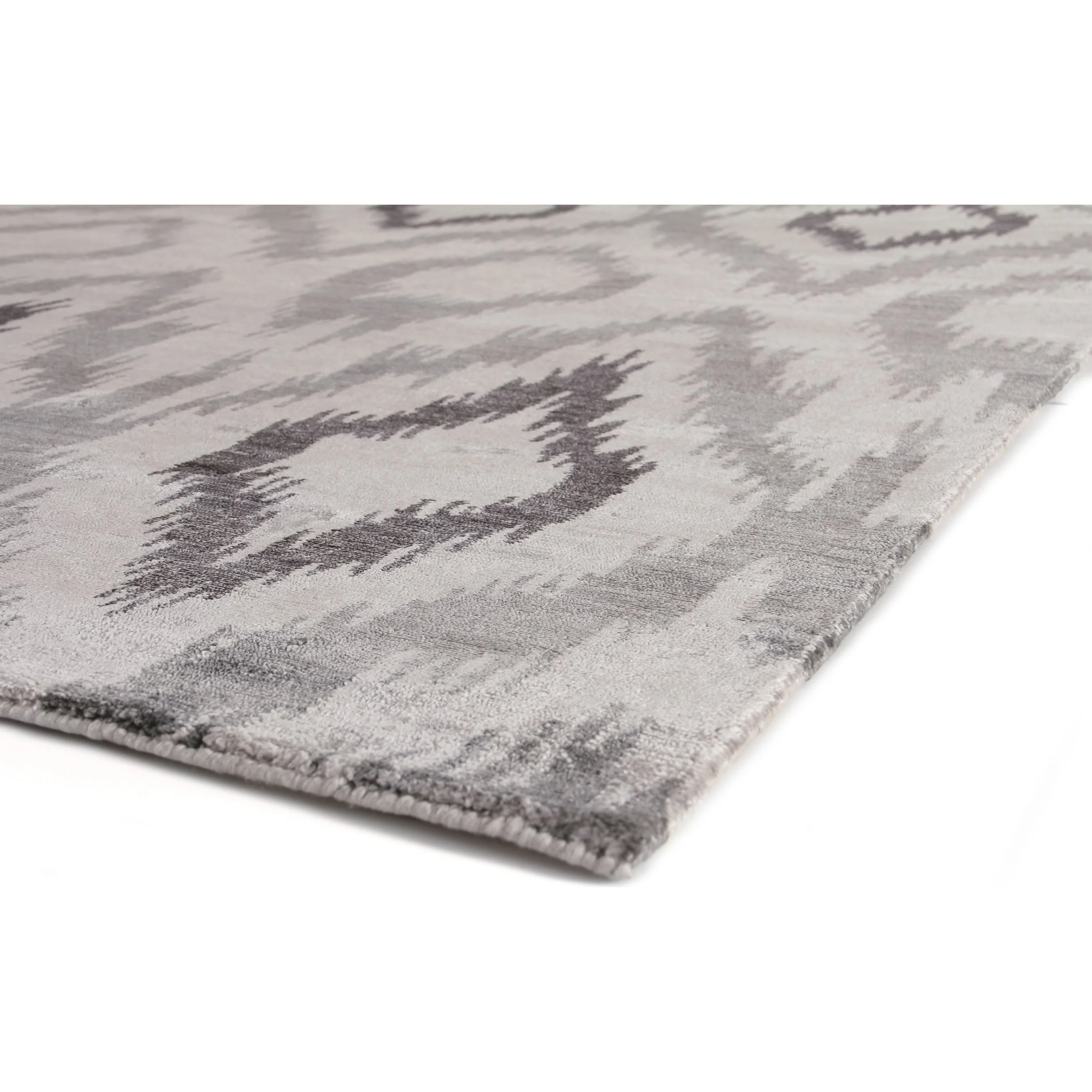 Bamboo Geometric Silk Rug - Image 4