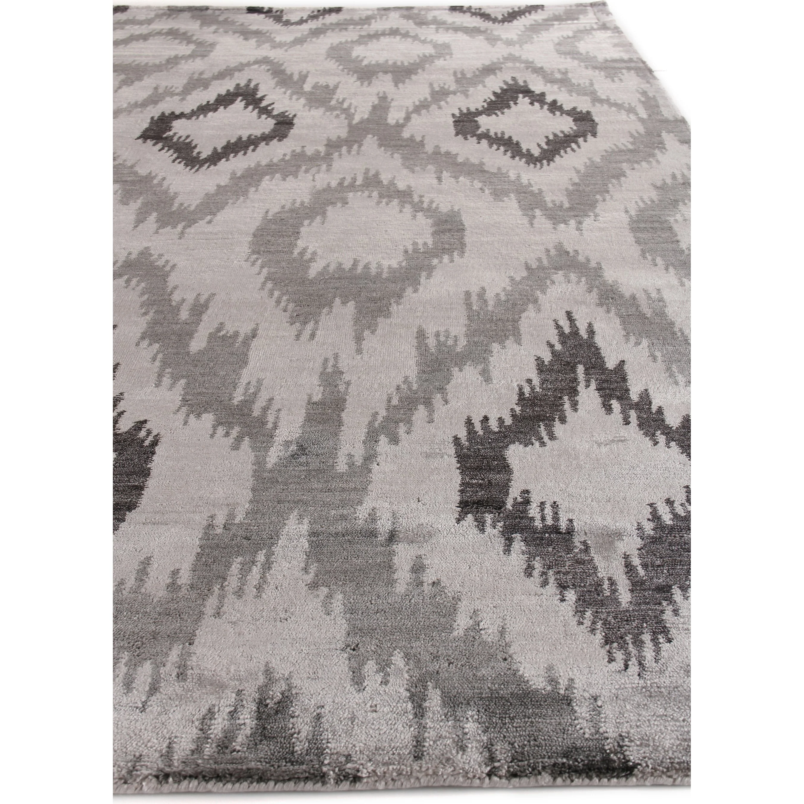 Bamboo Geometric Silk Rug - Image 7