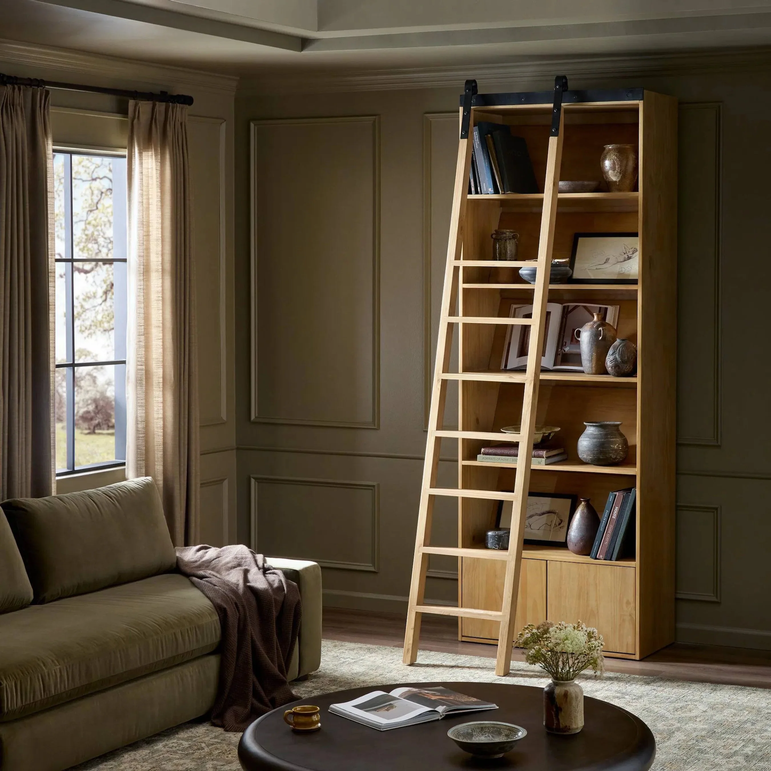 Bane Bookshelf with Ladder - Image 15