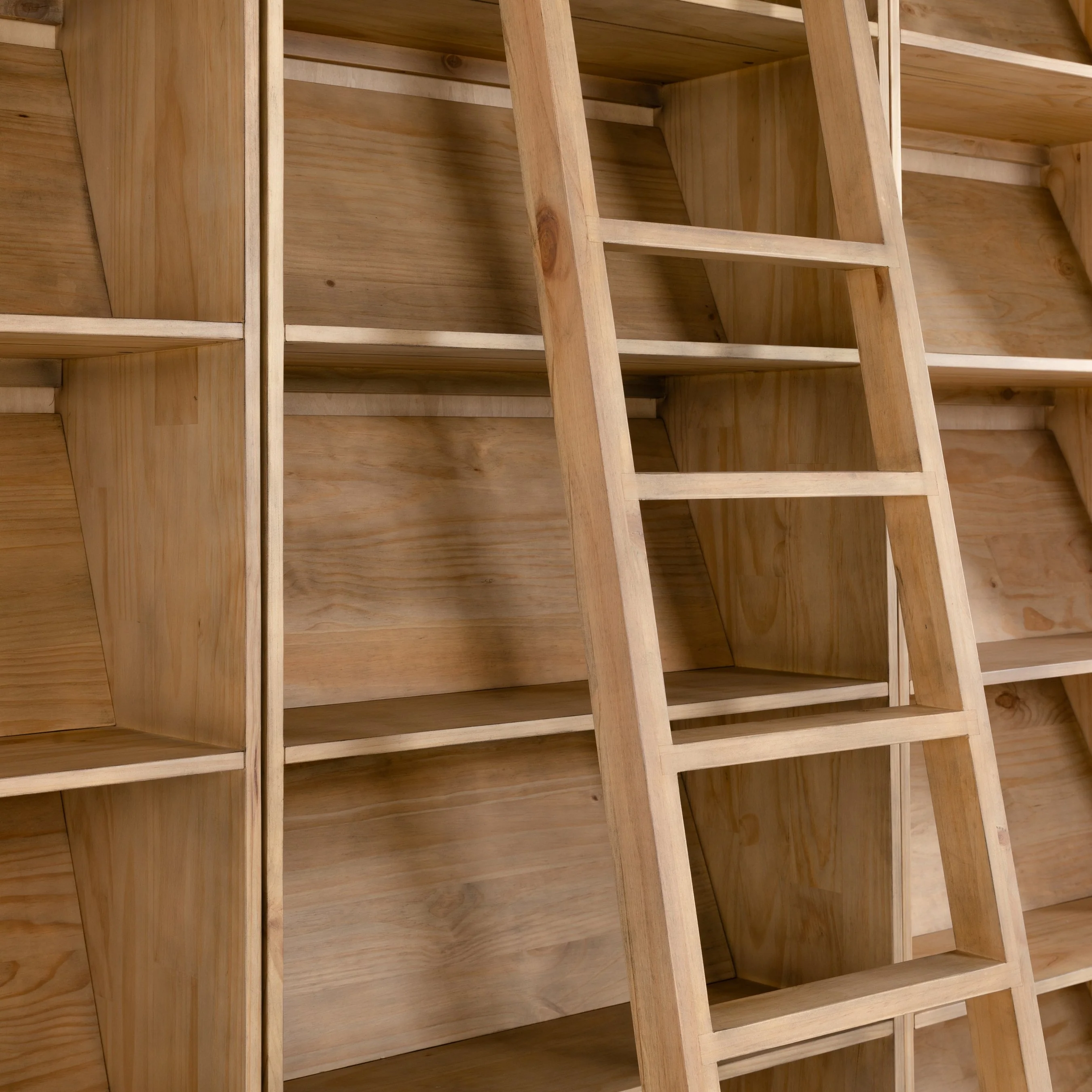 Bane Triple Bookshelf with Ladder - Image 14