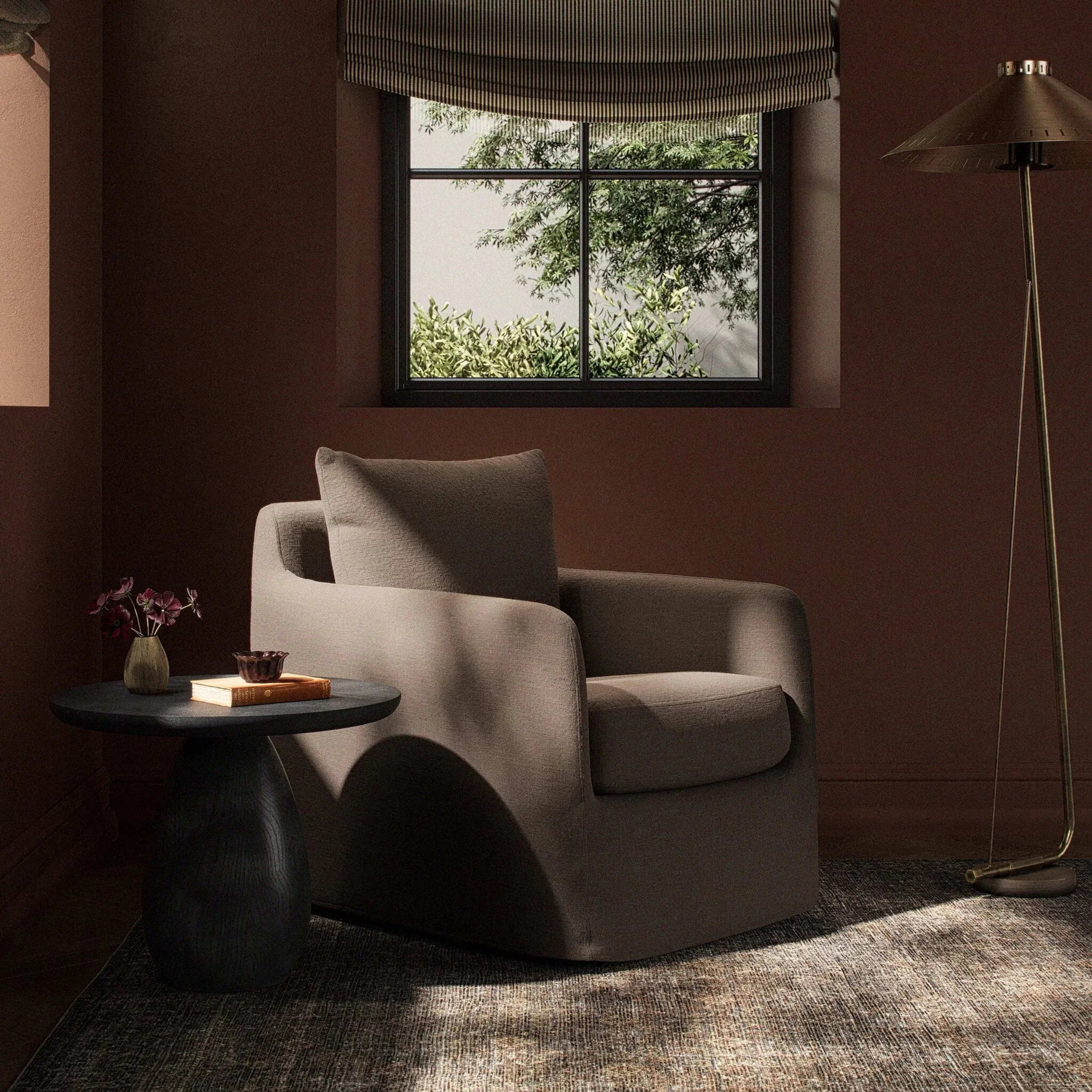 Banks Slipcover Swivel Chair - Image 12