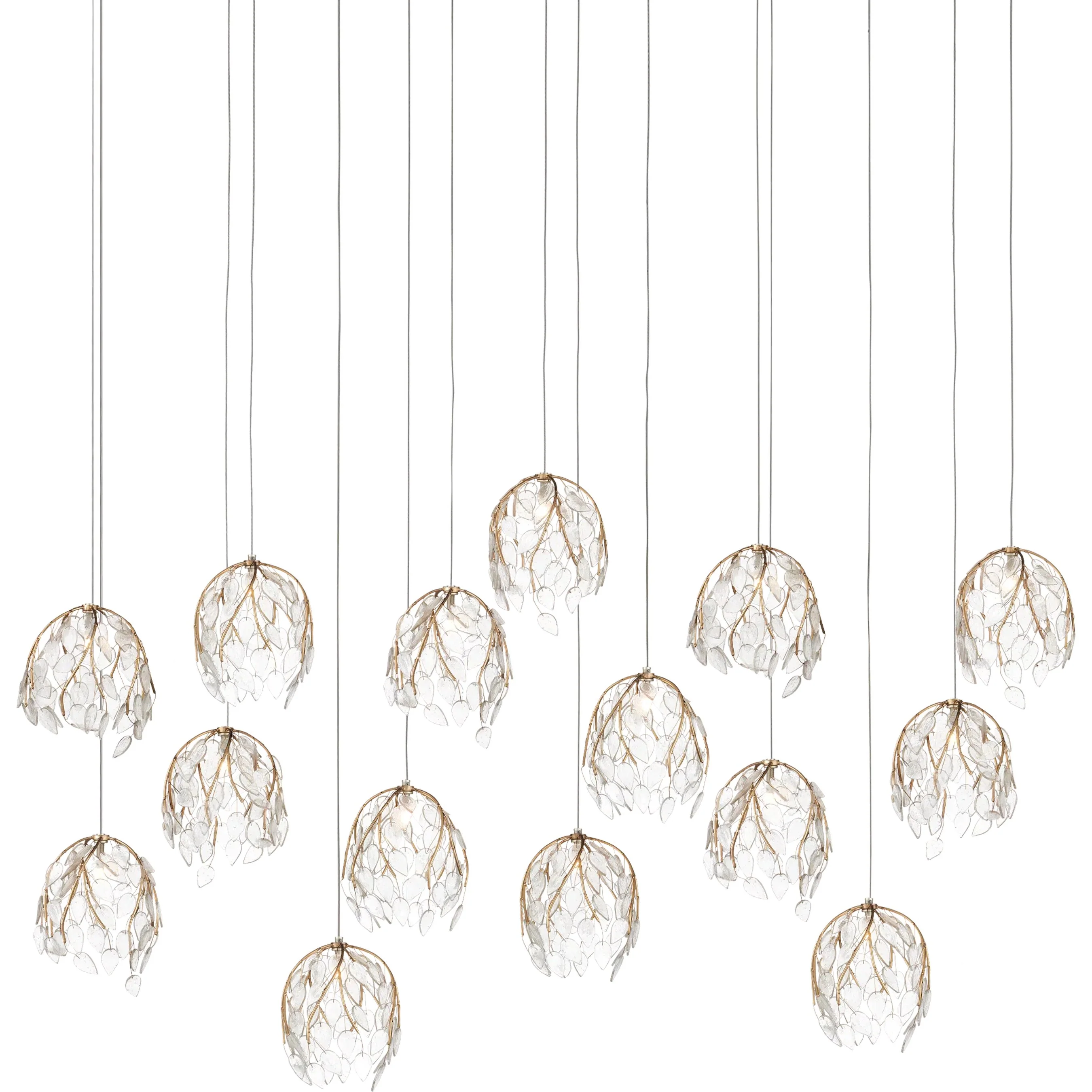 Banyan 15-Light Linear Multi-Drop Pendant