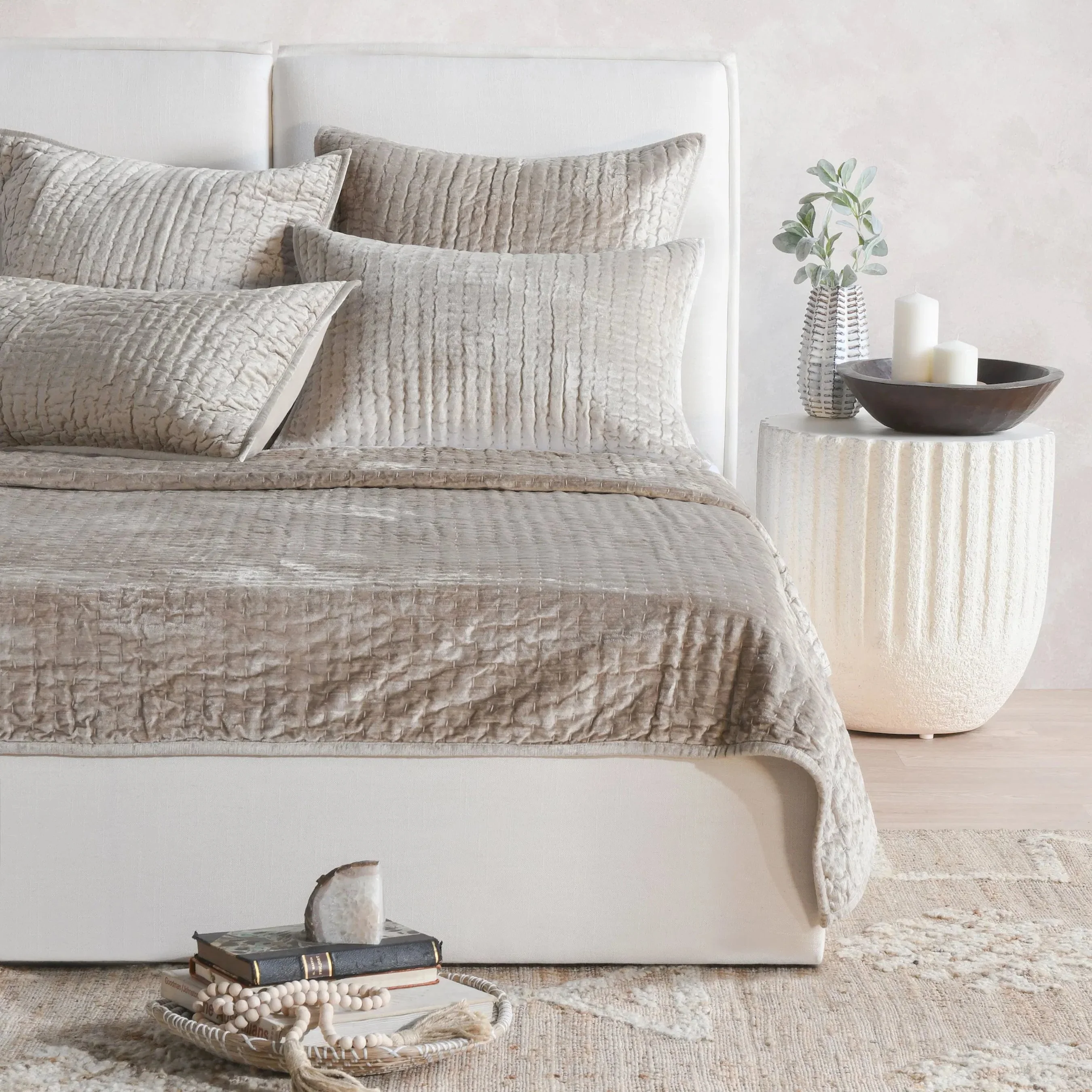 Bari 3-Piece Velvet Rayon Quilt Set - Image 16