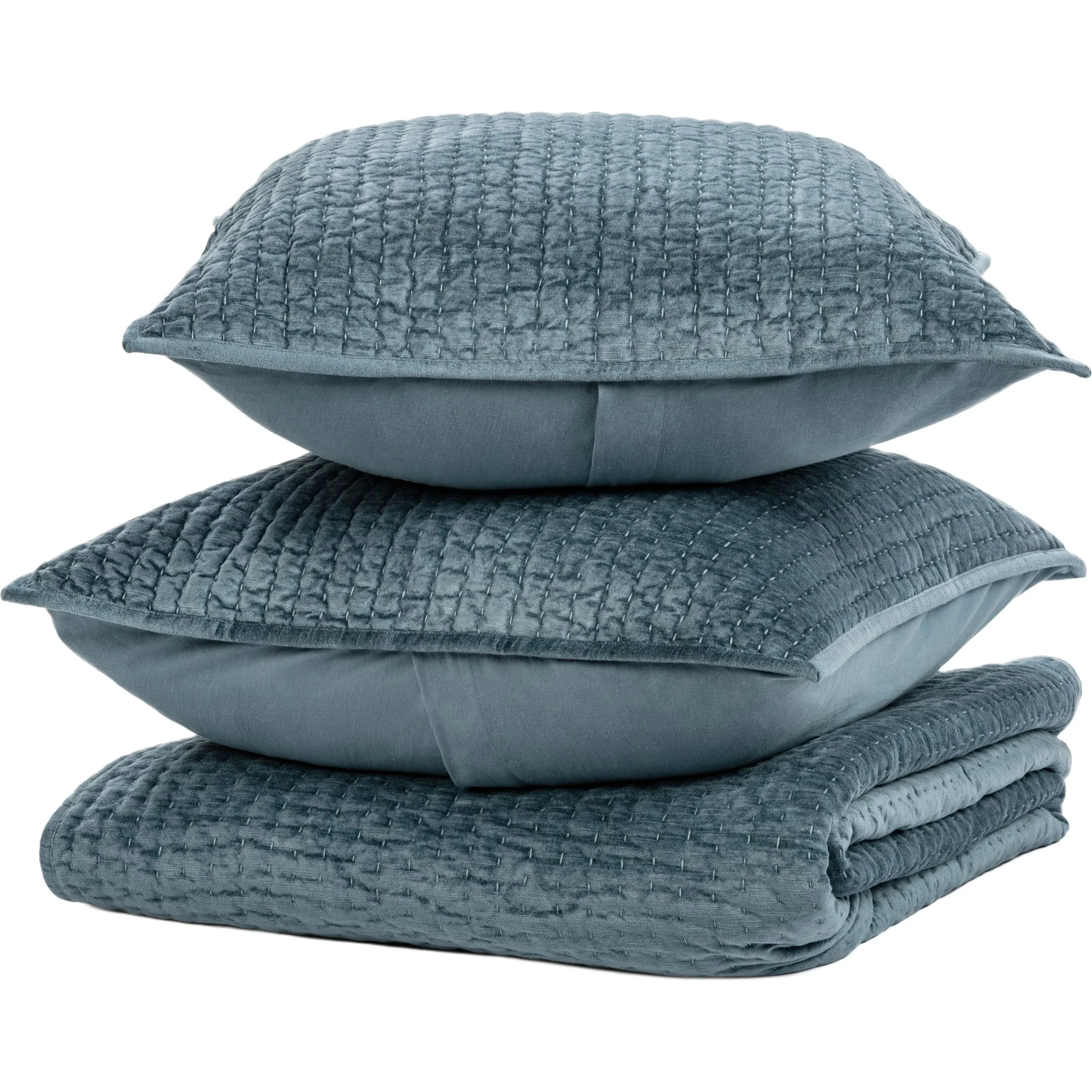 Bari 3-Piece Velvet Rayon Quilt Set - Image 9