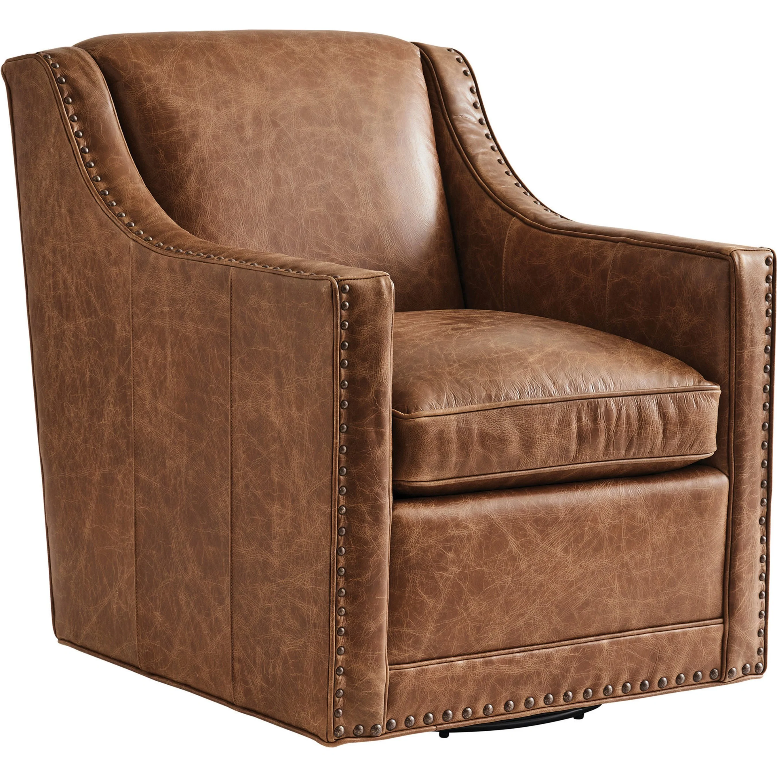 Barrier Leather Swivel Chair