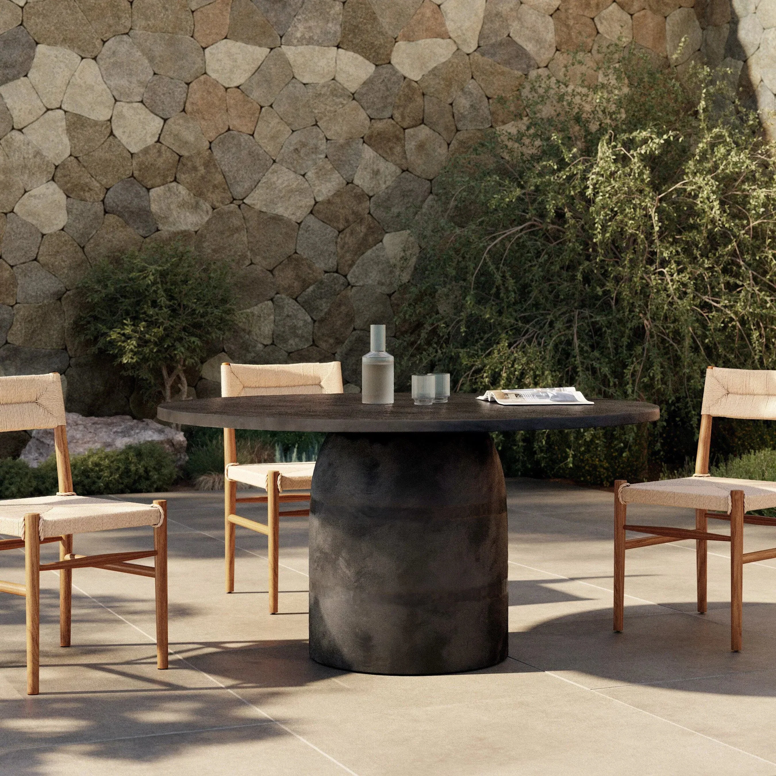 Basil Outdoor Round Dining Table - Image 5