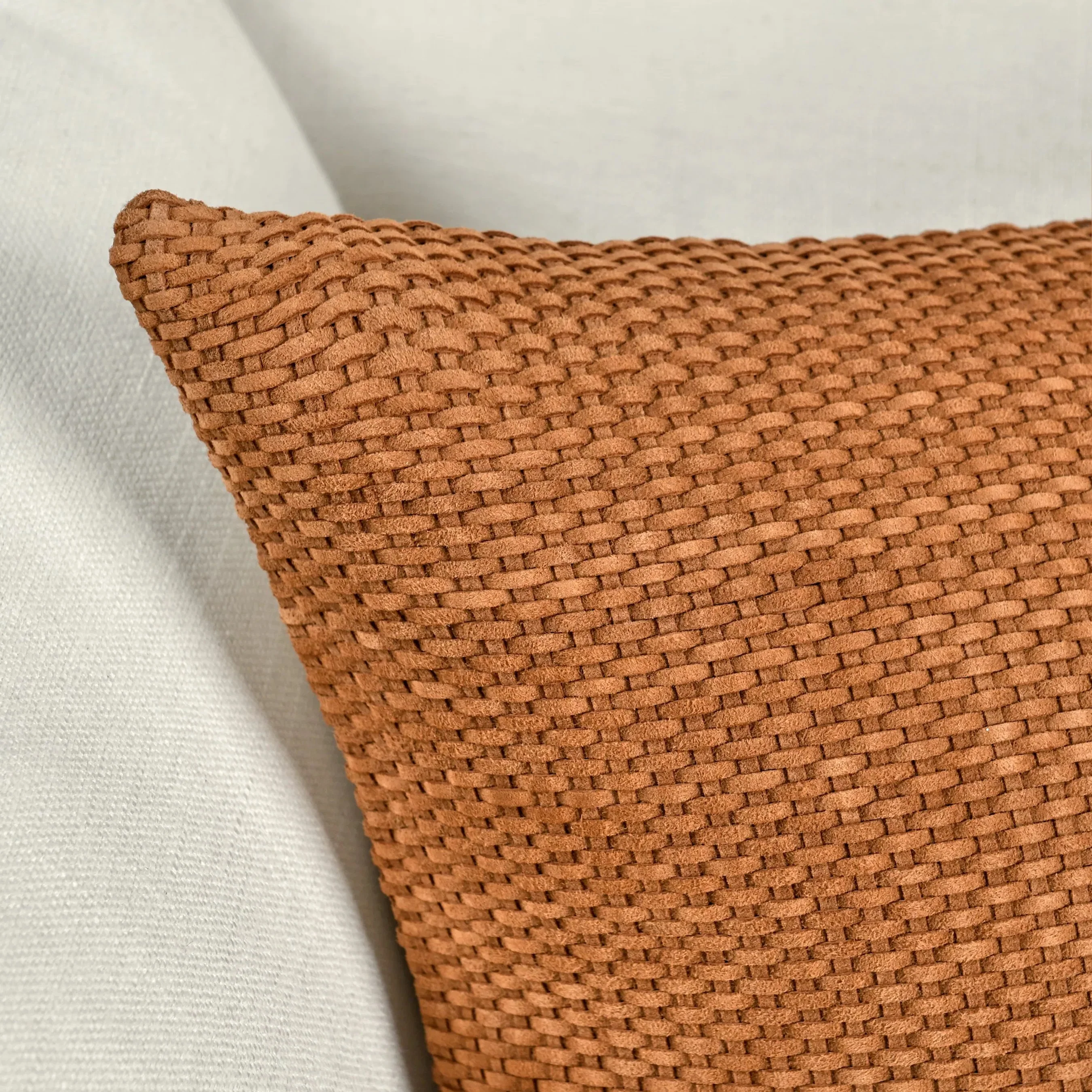 Bassinet Genuine Suede Leather Throw Pillow - Image 5