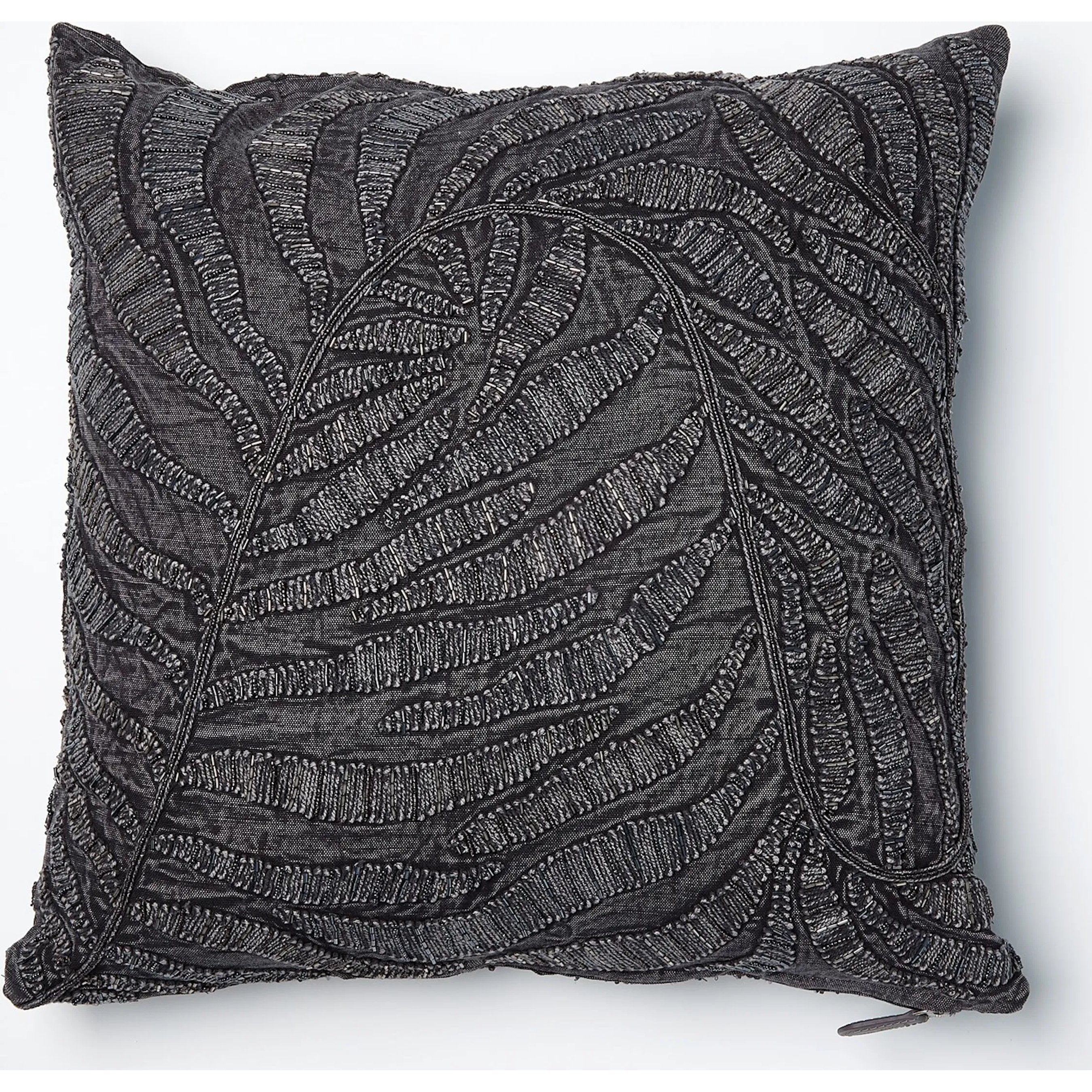 Beaded Palm Leaf Pillow - Image 3