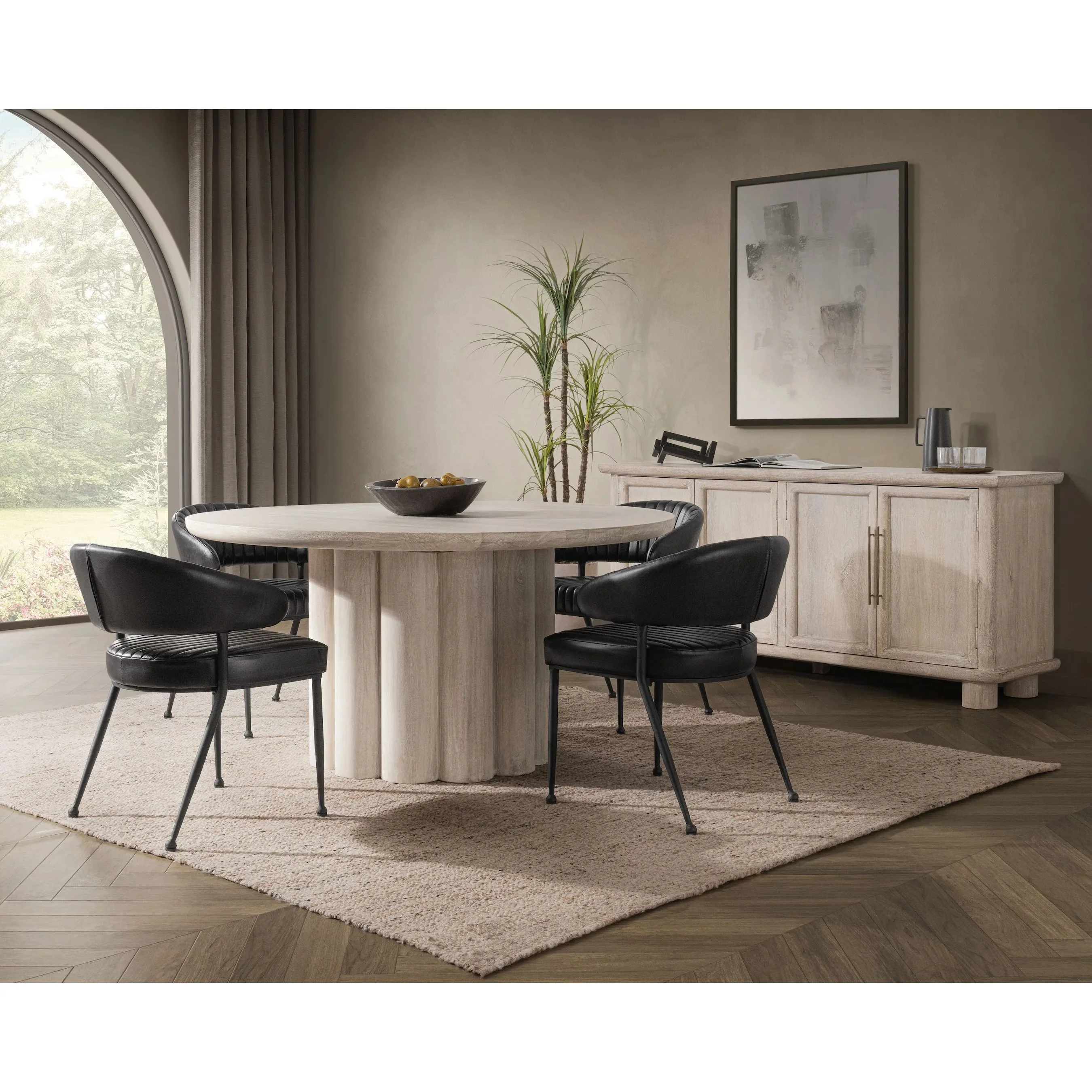 Beau Mango Wood Round Dining Table - Image 8