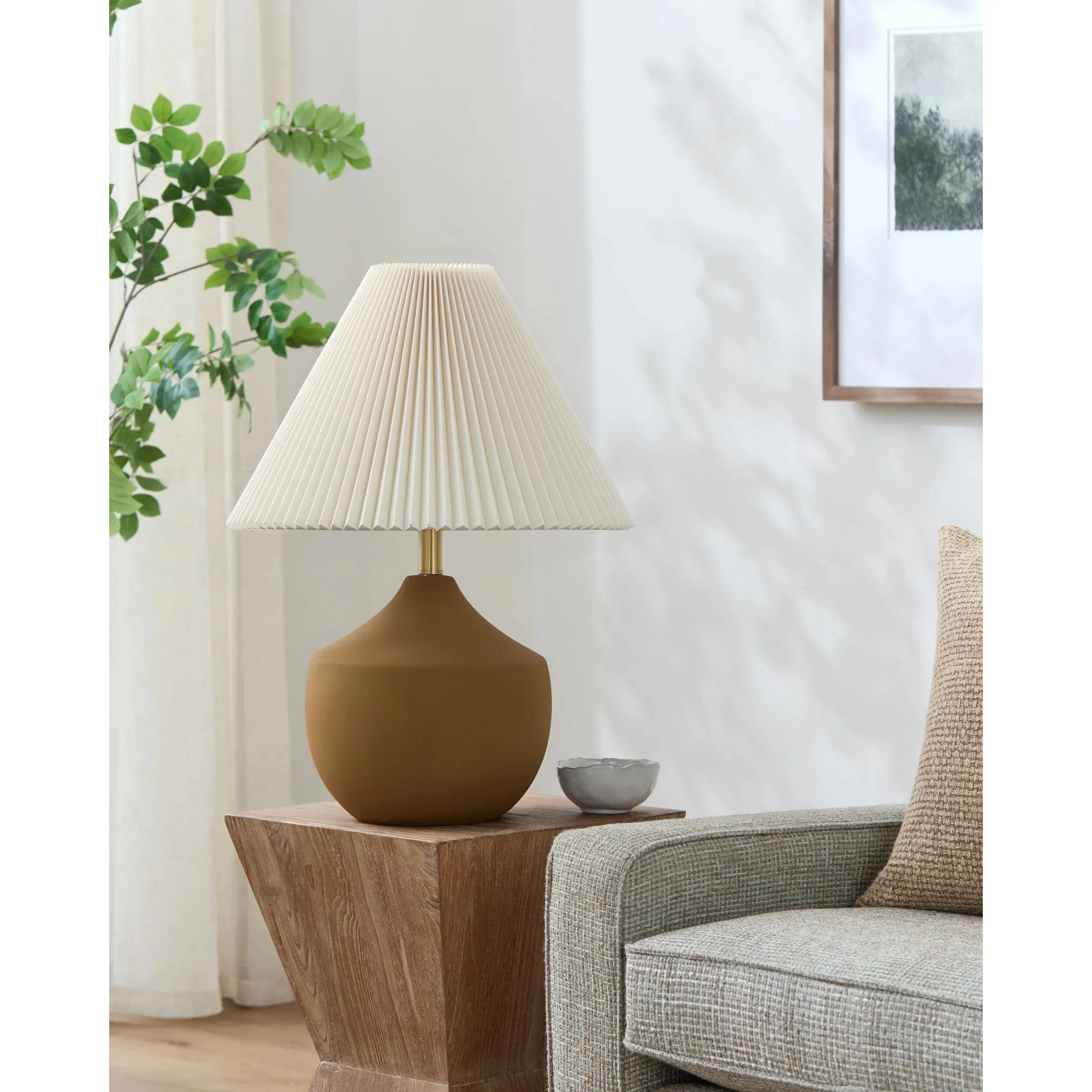 Benson Accent Table Lamp with Tapered Shade - Image 9