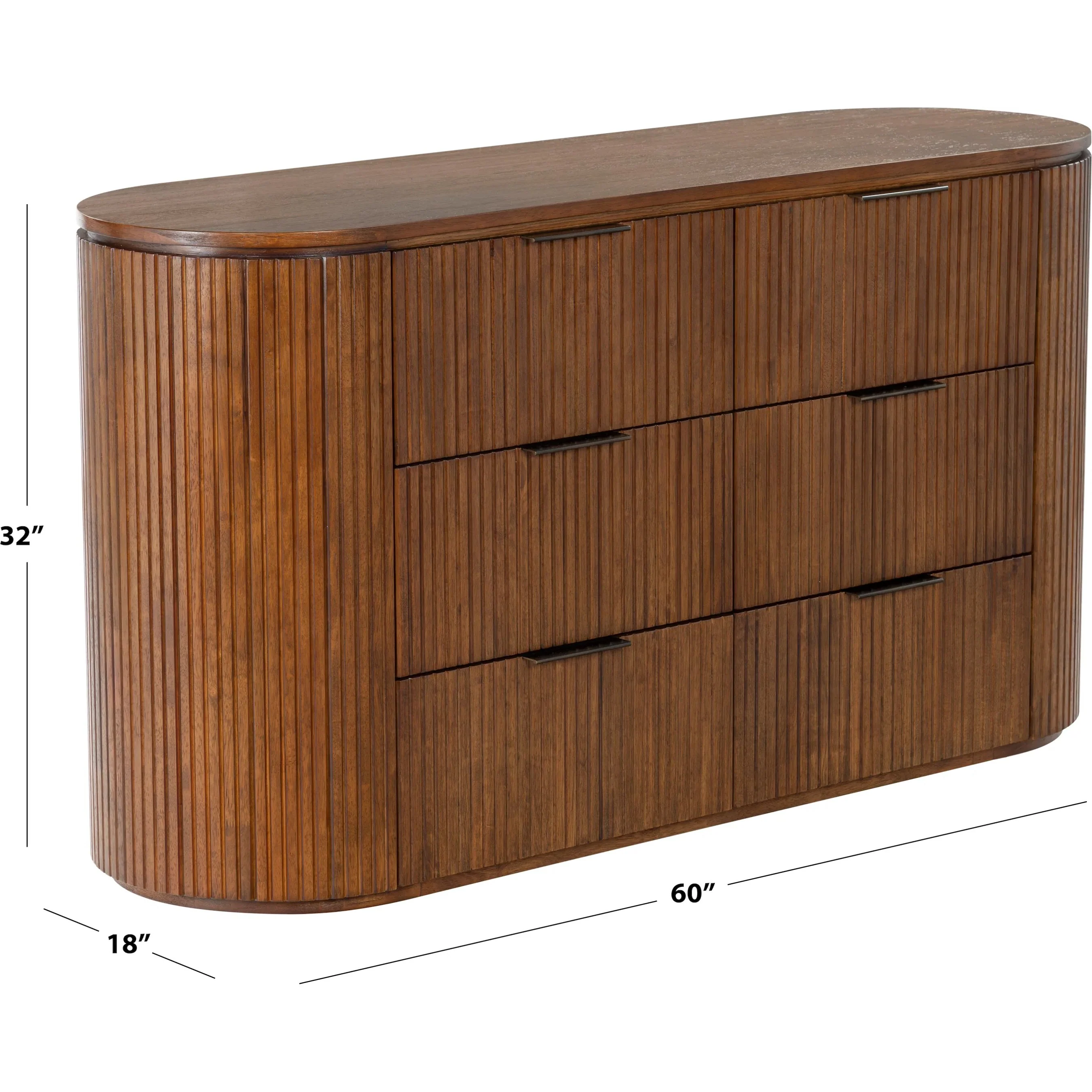 Berkshire Fluted 6 Drawer Dresser - Image 17
