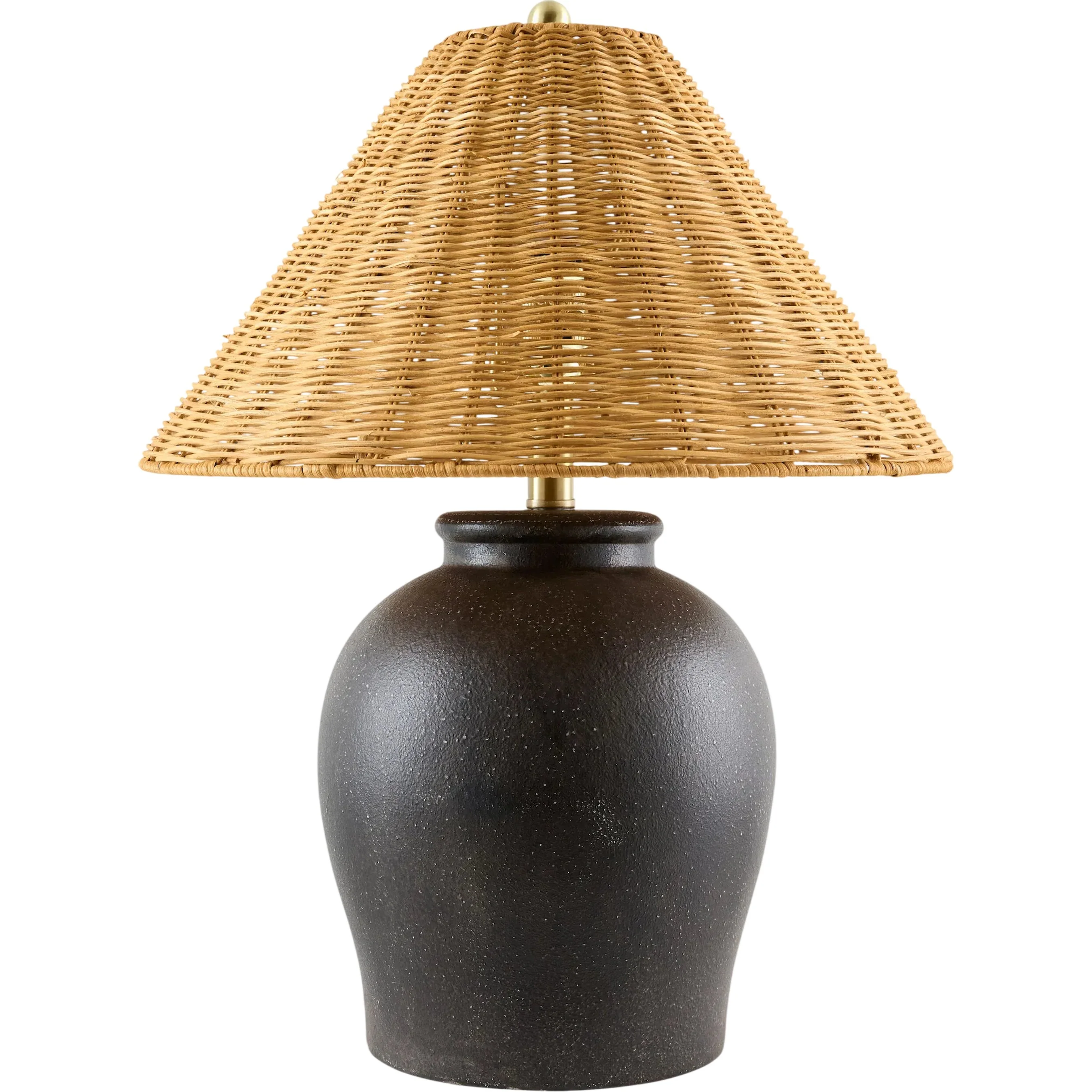 Besson Accent Table Lamp with Rattan Shade - Image 3
