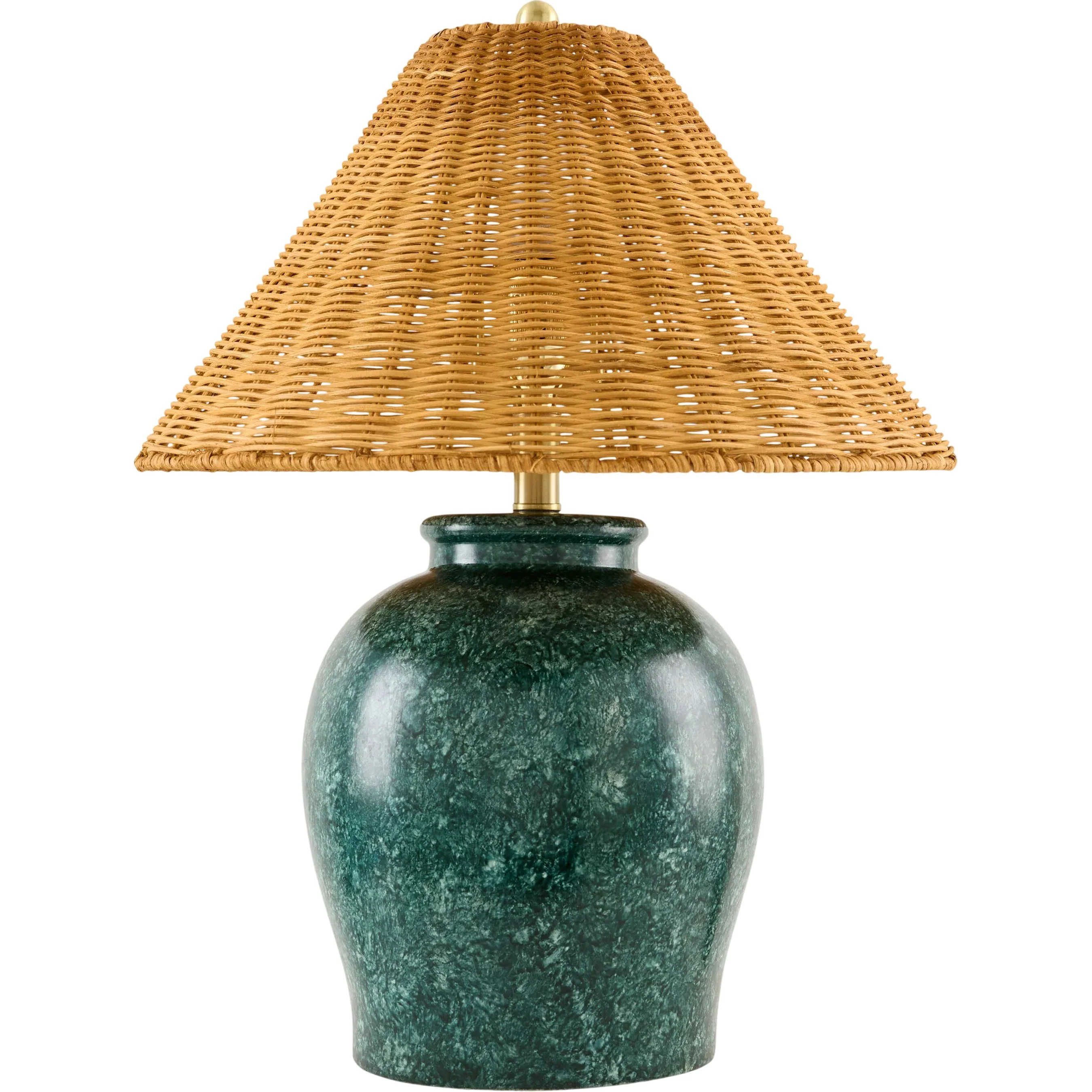 Besson Accent Table Lamp with Rattan Shade - Image 5