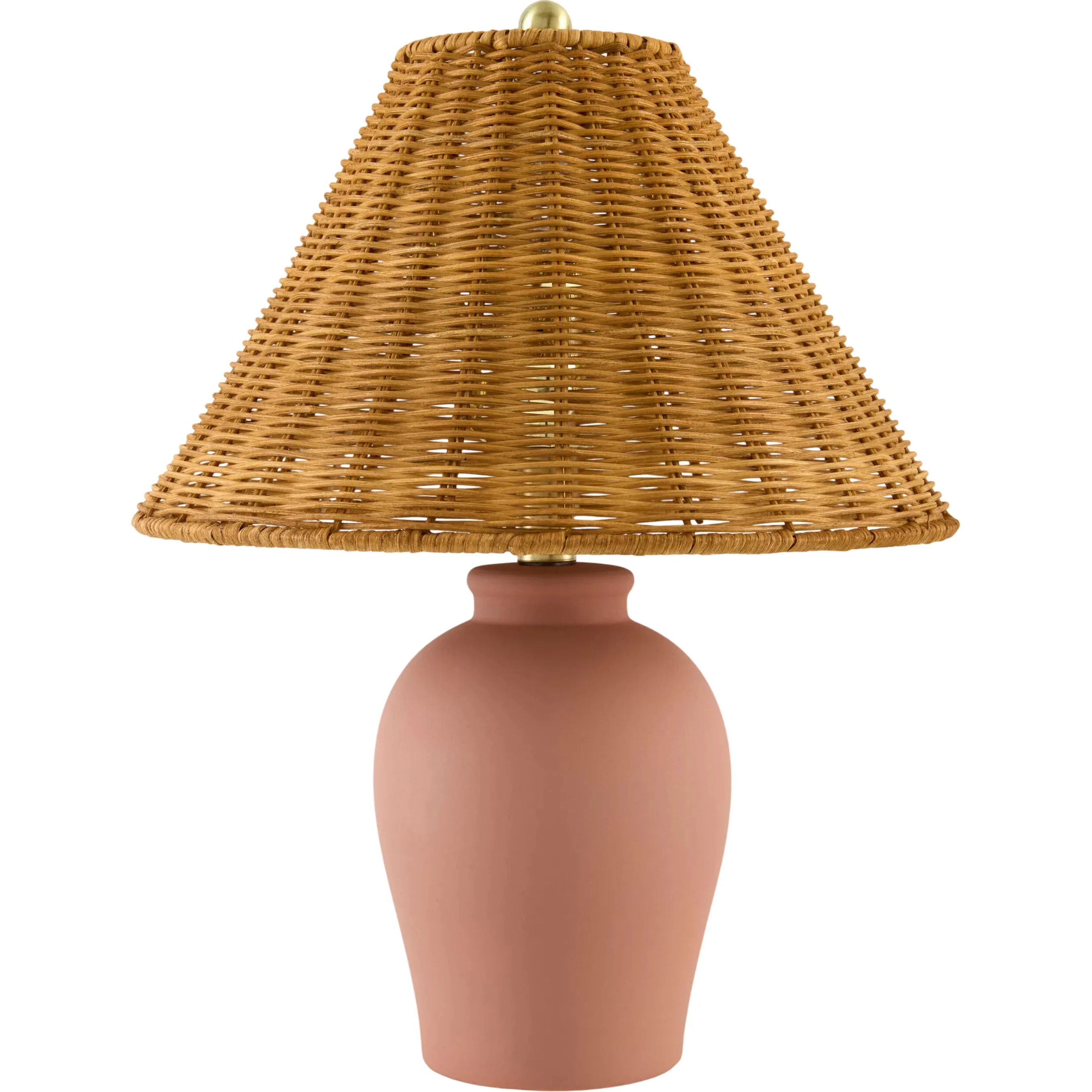 Besson Accent Table Lamp with Rattan Shade - Image 9