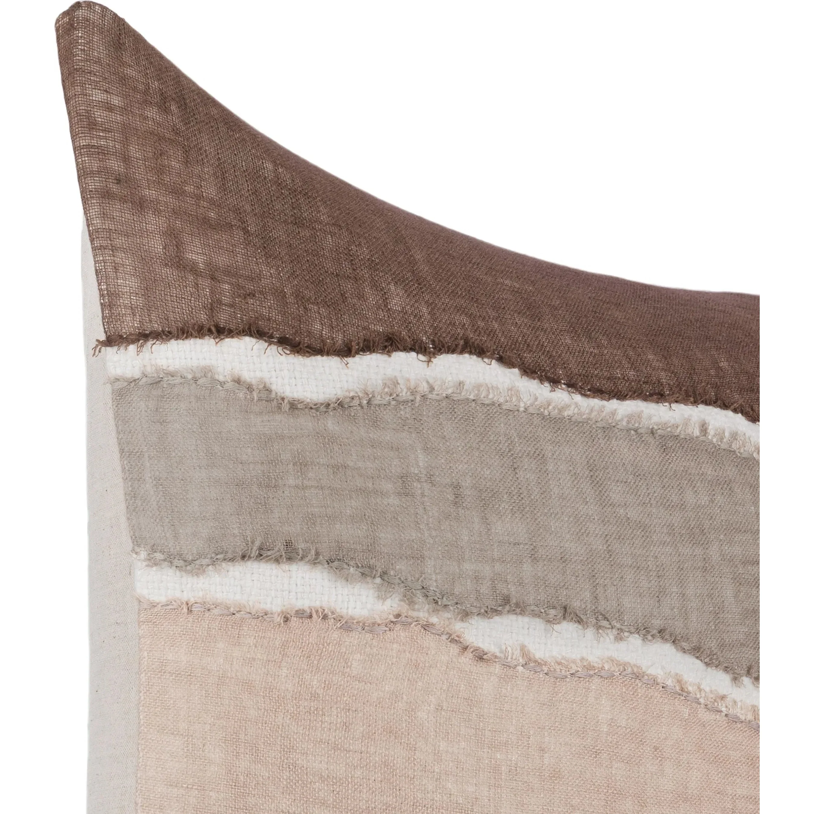 Bikram Linen Blend Hand Stitch Throw Pillow - Image 4
