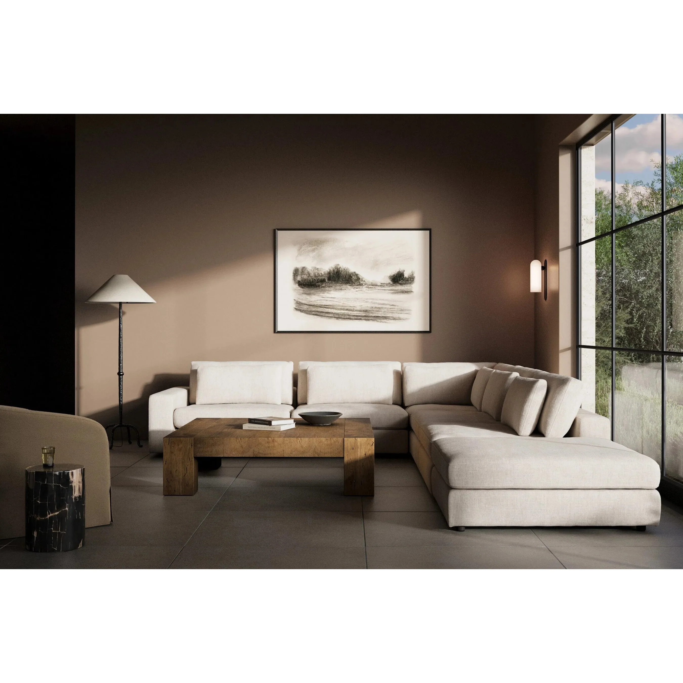 Bloor 5 Piece Sectional with Ottoman - Image 9