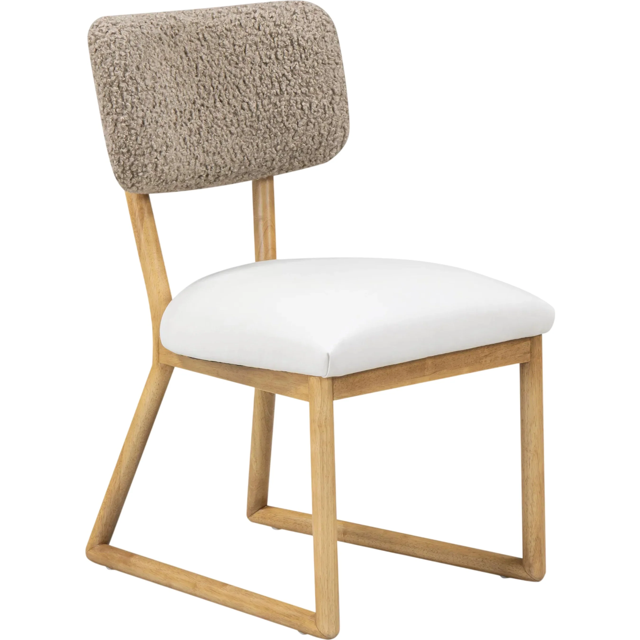 Bobbie Vegan Leather and Vegan Shearling Dining Chair