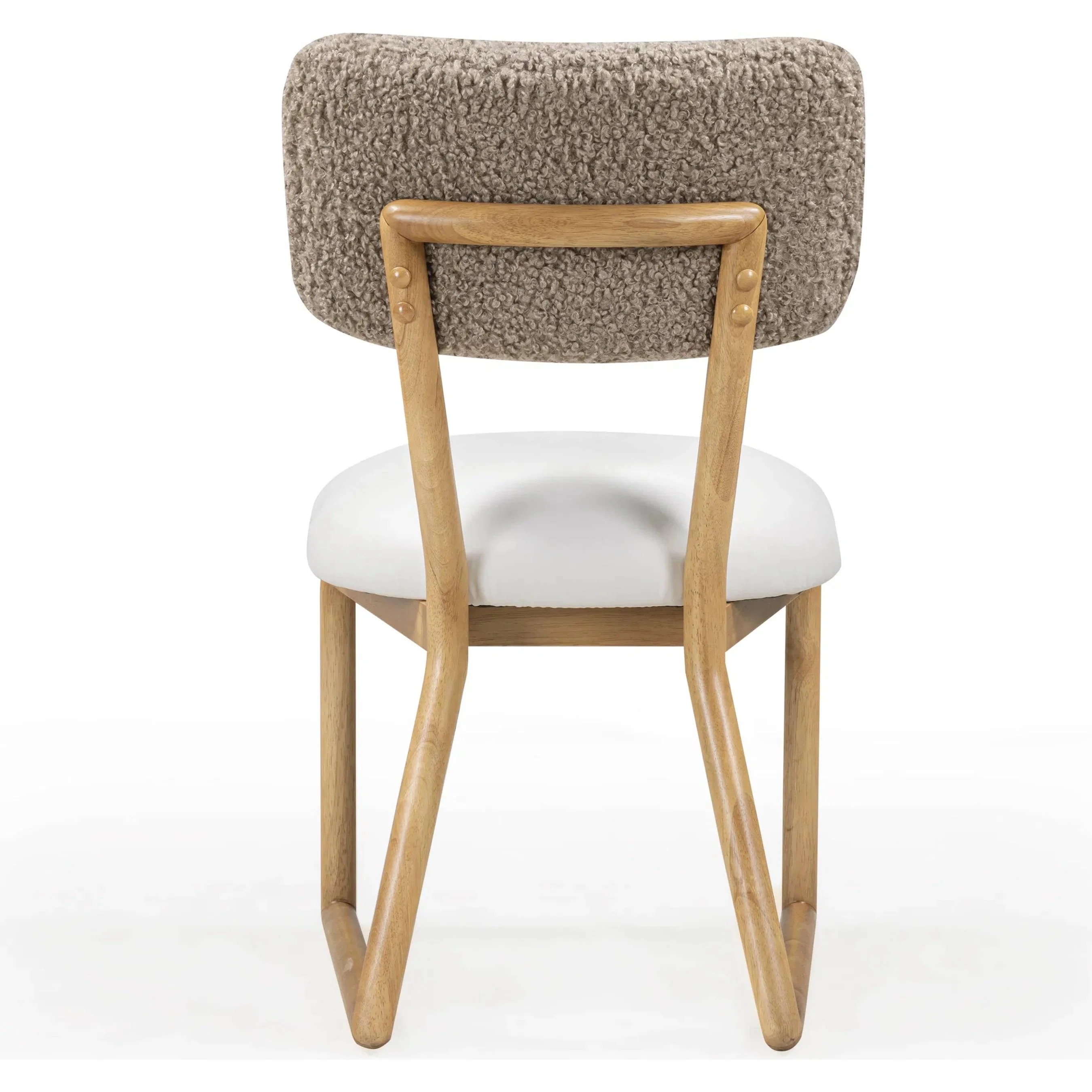 Bobbie Vegan Leather and Vegan Shearling Dining Chair - Image 4