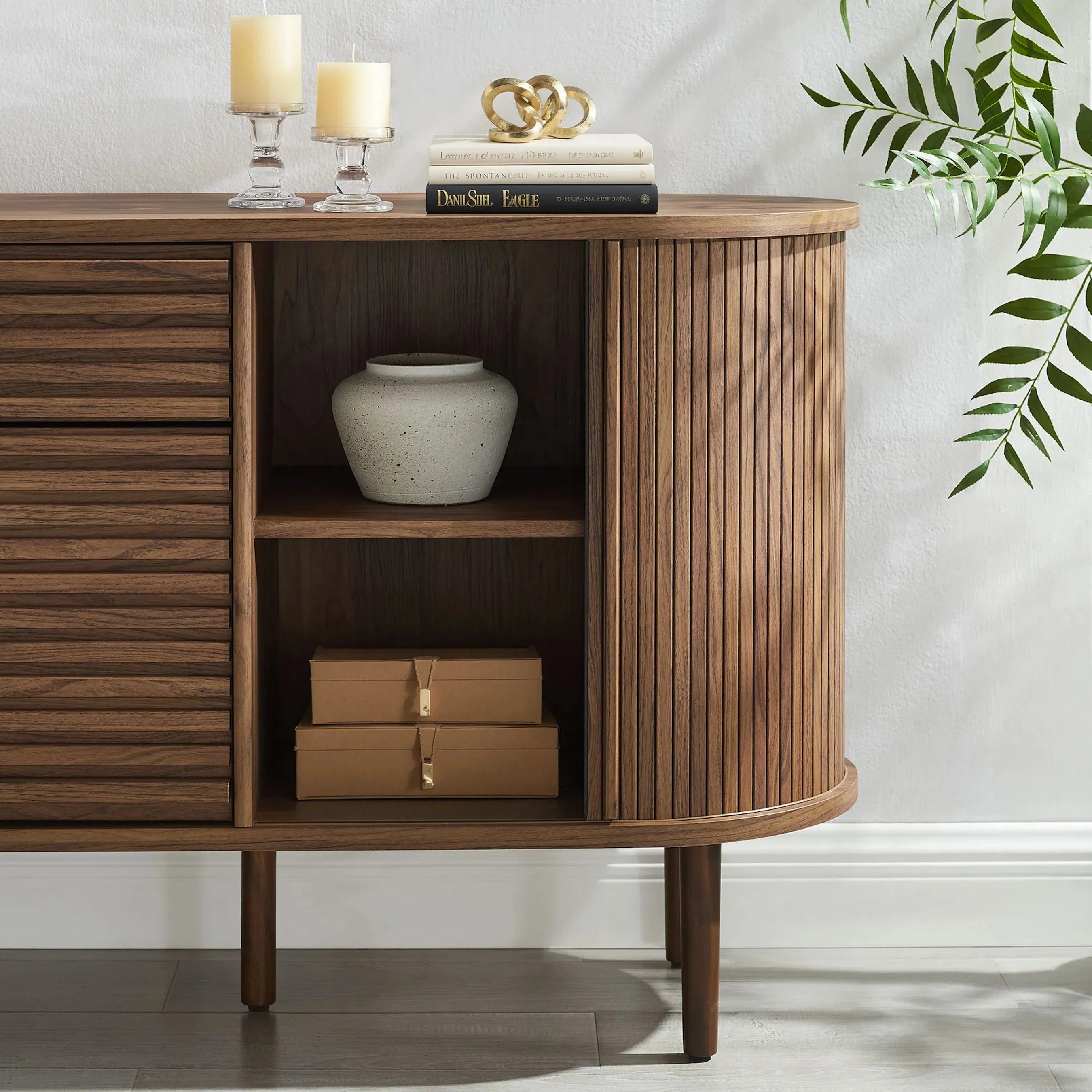 Bond 67" Fluted Oval Sideboard Cabinet - Image 11