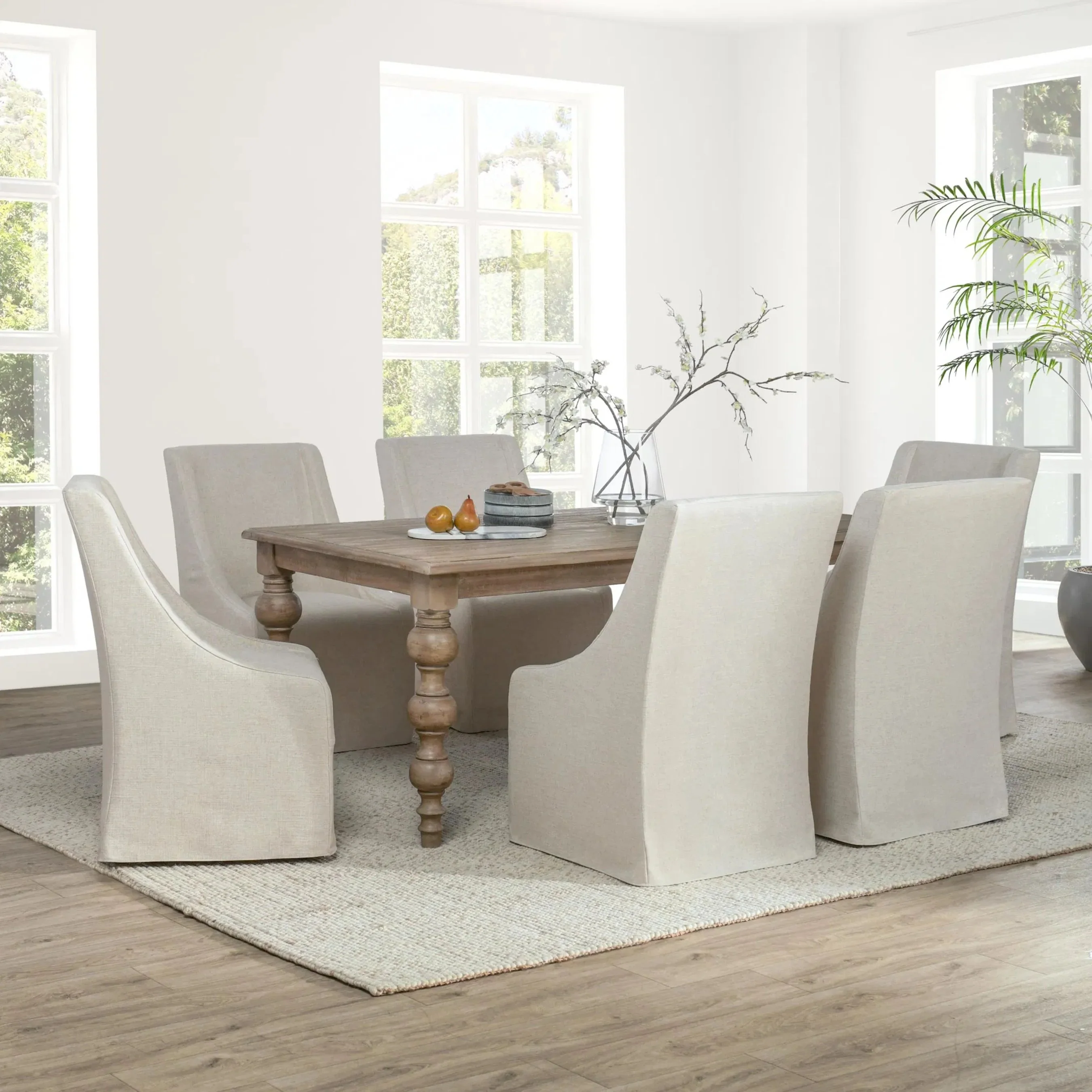 Bordeaux 72" Solid Wood Pine Dining Table - Image 15