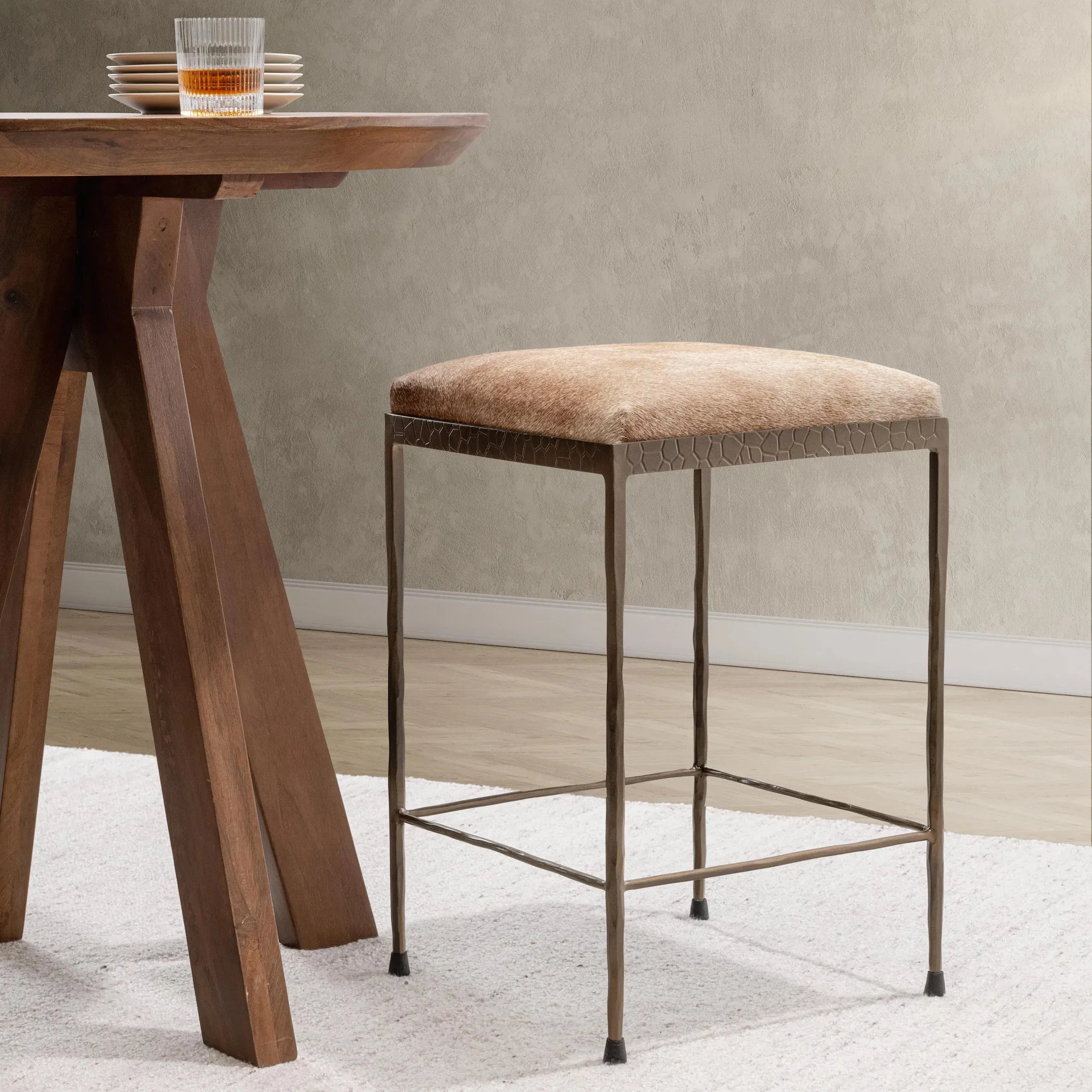 Bose Hide Leather Counter Stool - Image 39