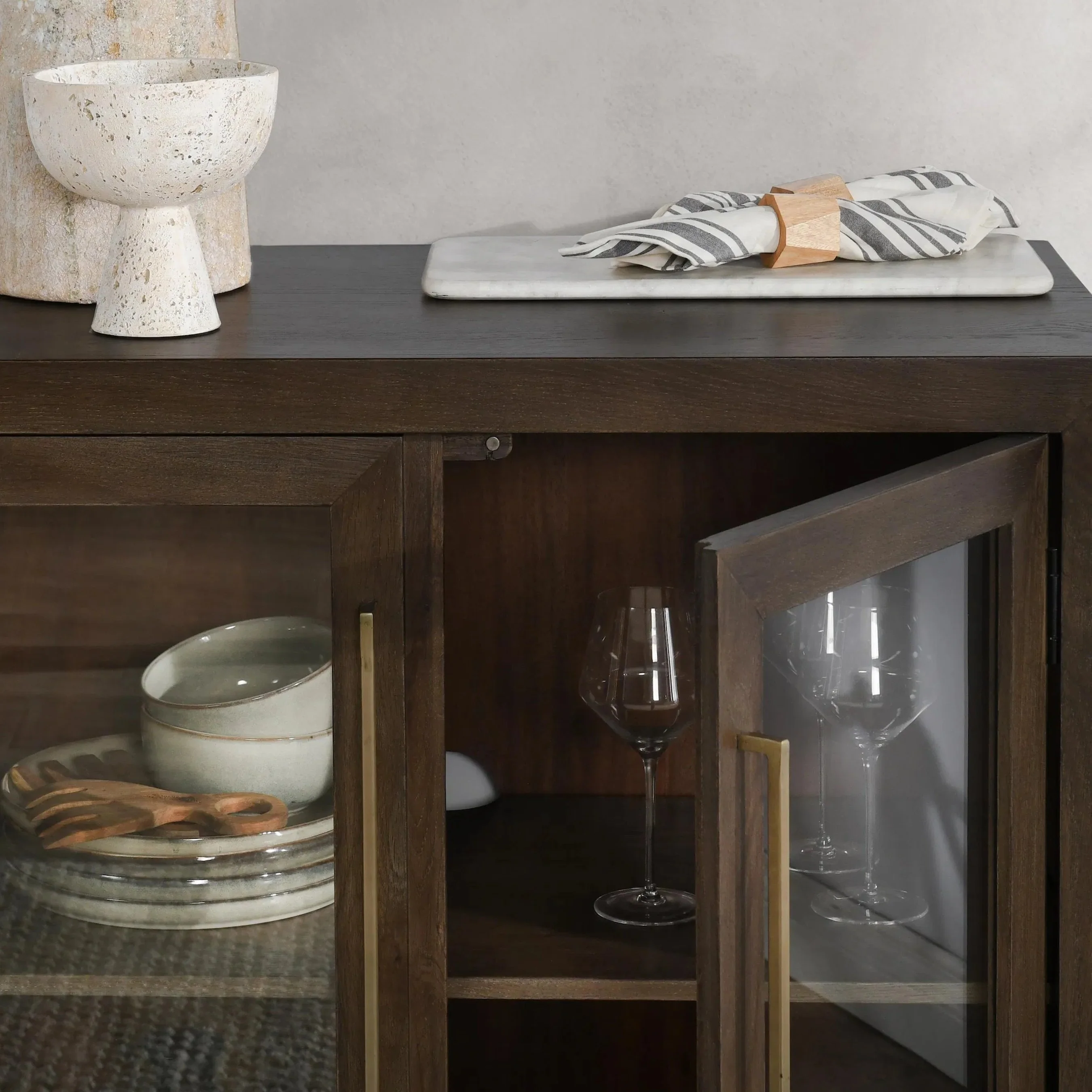 Bradley Oak Wood Cabinet - Image 9