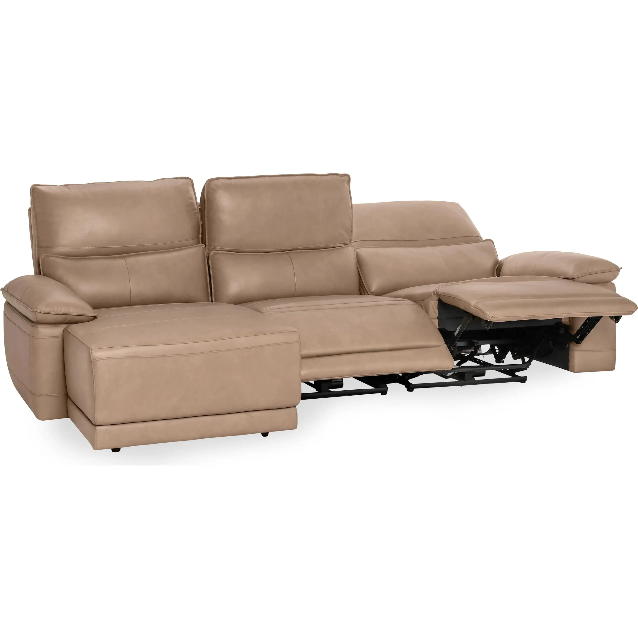 Branford Leather Power Recliner Sectional Sofa - Image 4