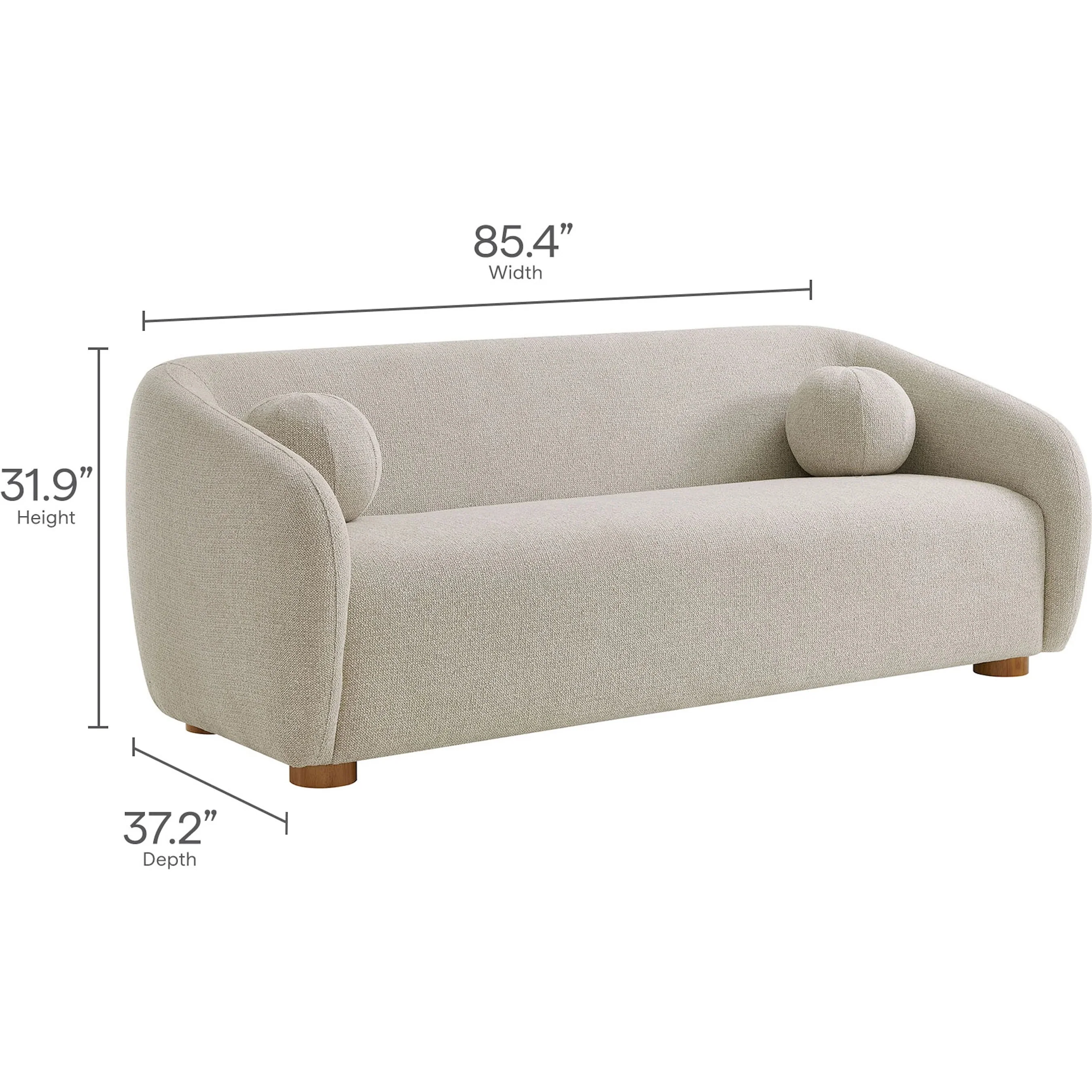 Breathitt 85" Chenille Sofa - Image 5