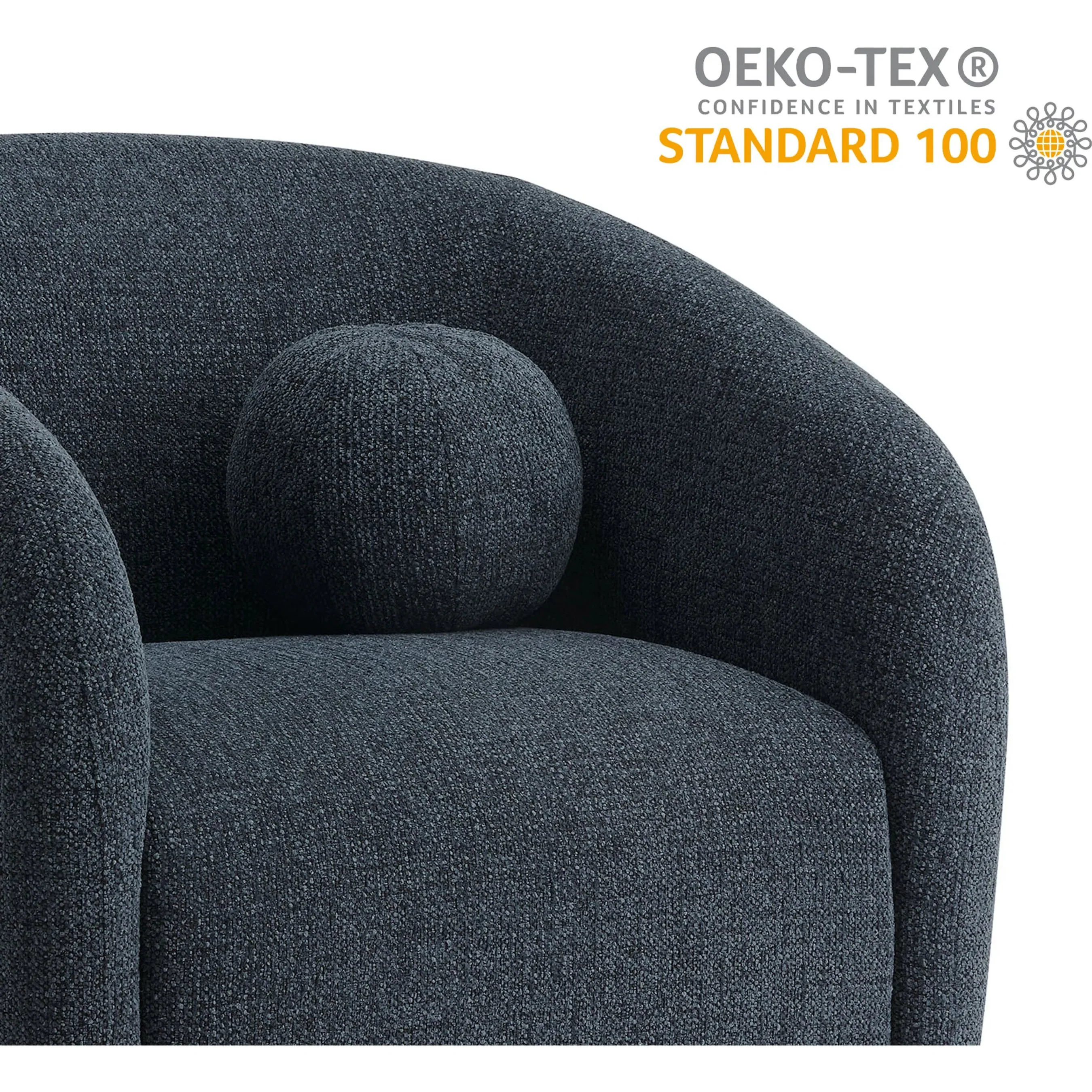 Breathitt Swivel Chenille Armchair - Image 13