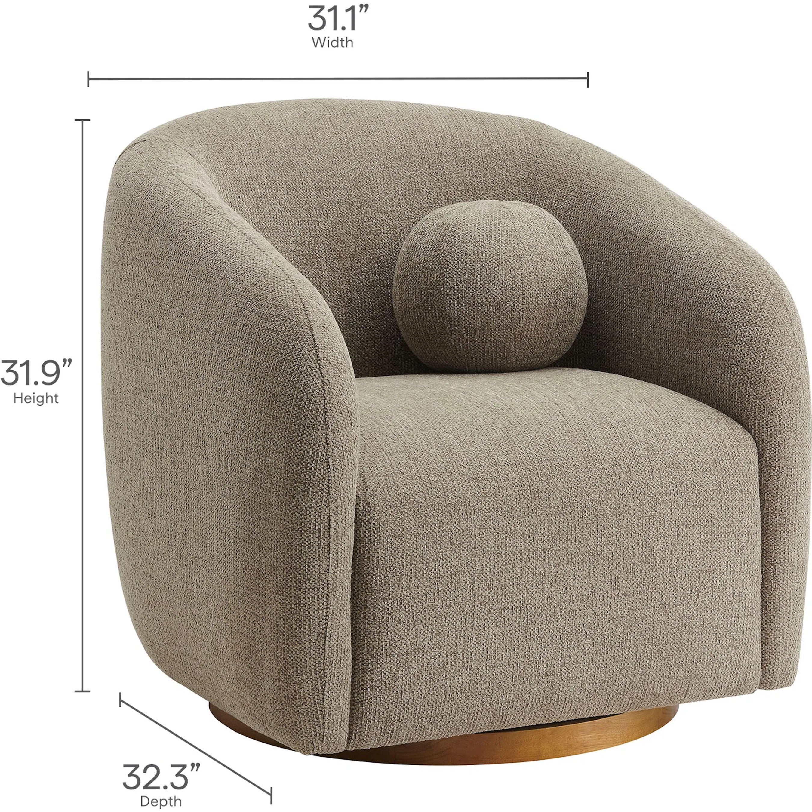 Breathitt Swivel Chenille Armchair - Image 17
