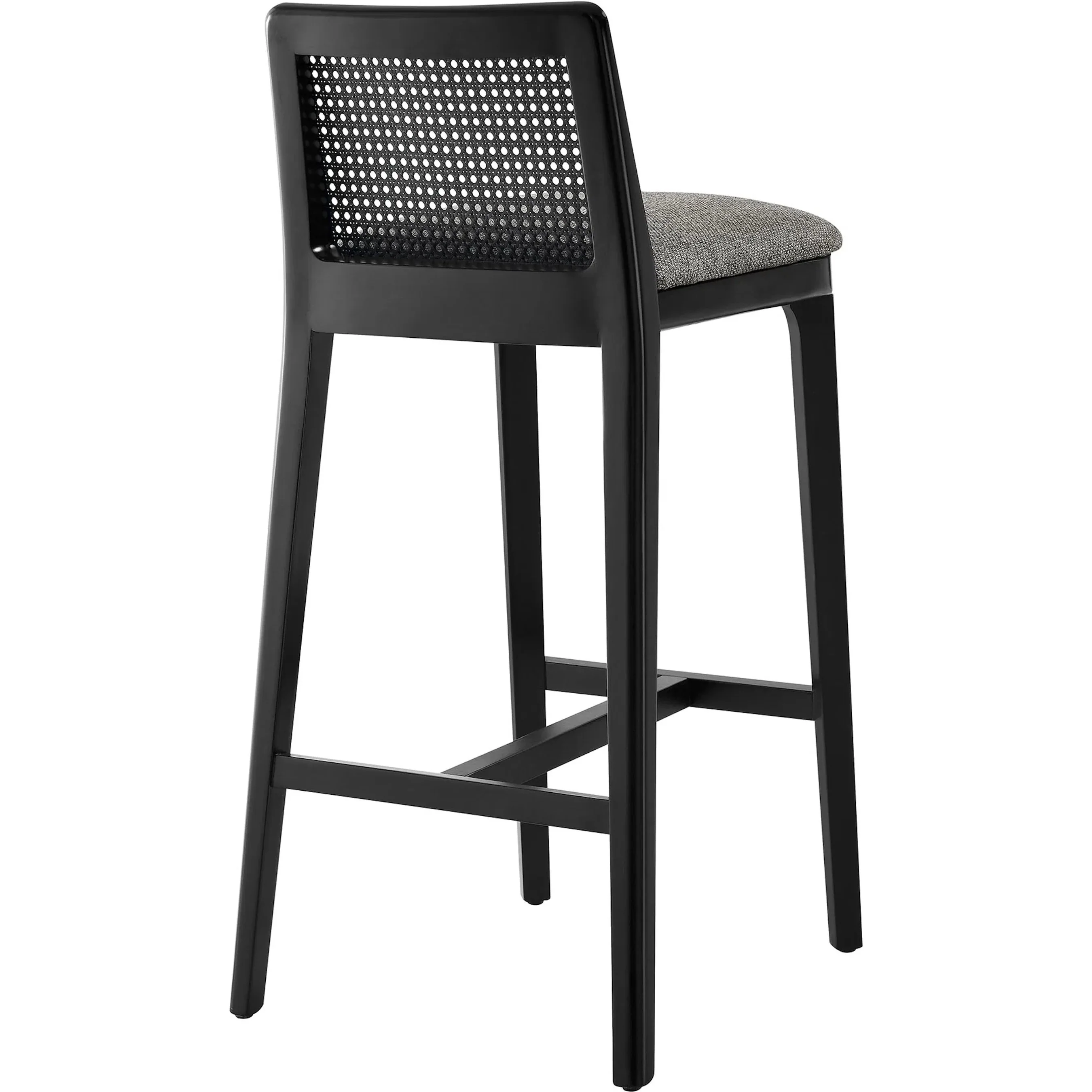 Bremer Wood and Rattan Bar Stool - Image 11