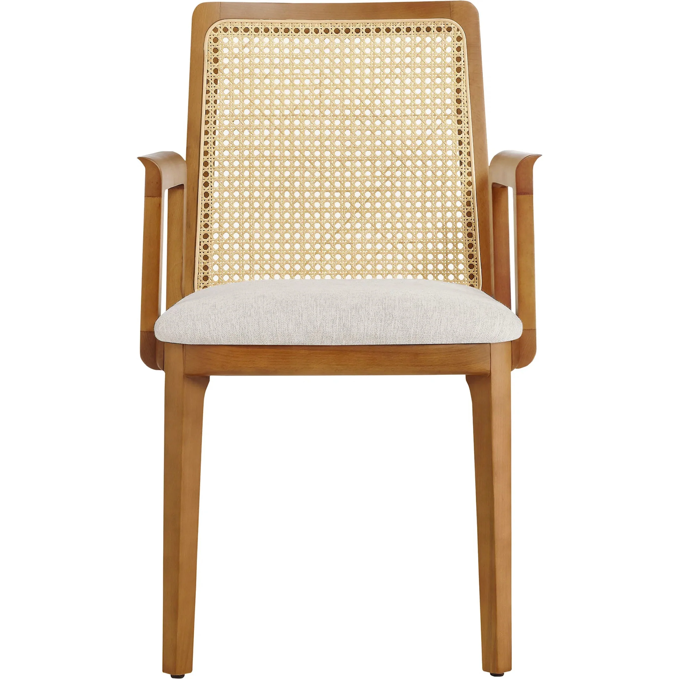 Bremer Wood and Rattan Dining Armchair - Image 30