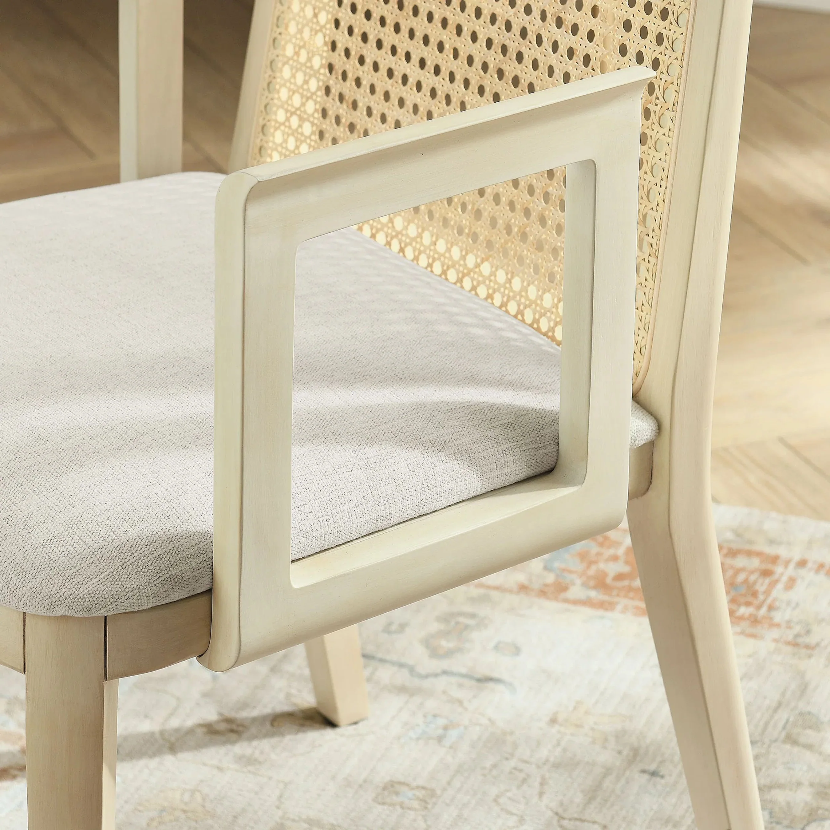 Bremer Wood and Rattan Dining Armchair - Image 32