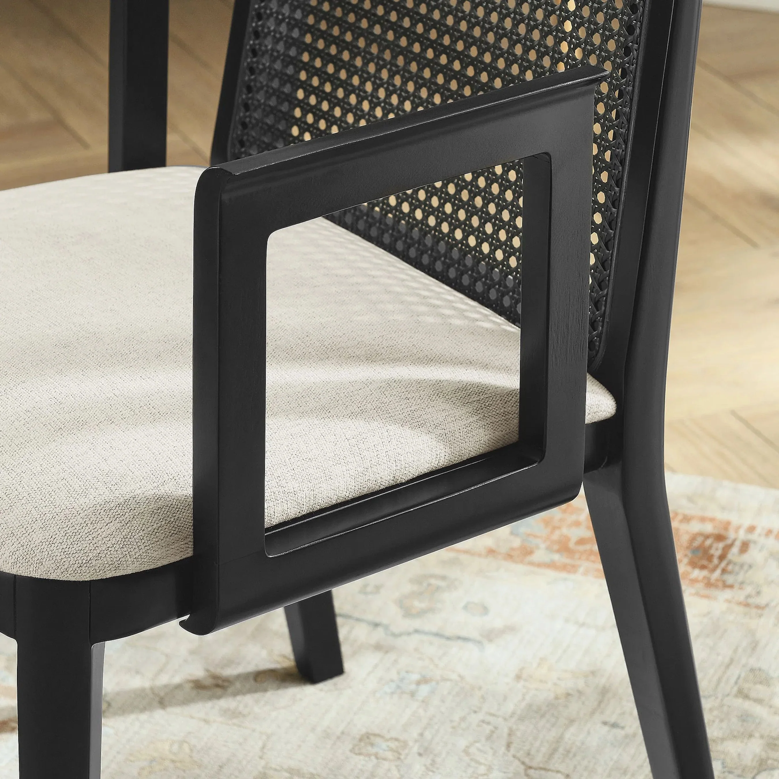 Bremer Wood and Rattan Dining Armchair - Image 36