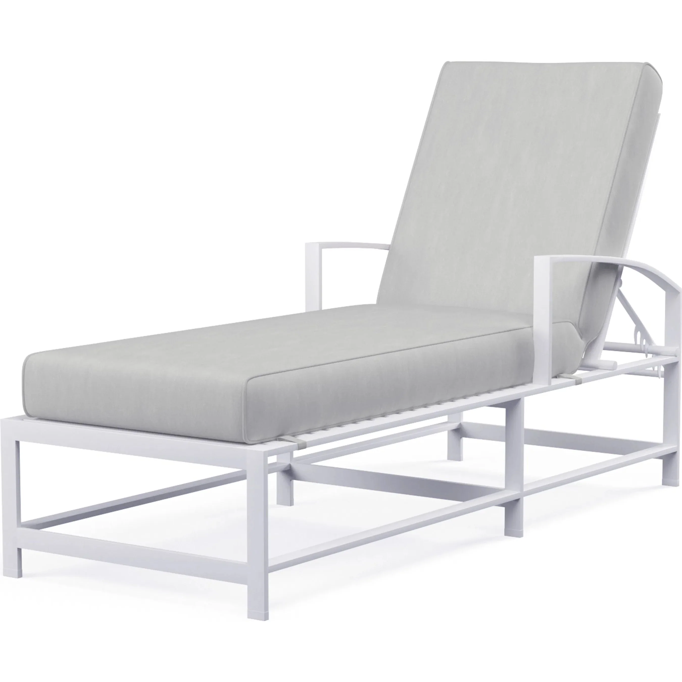 Bristol Outdoor Chaise in Canvas Flax w/ Self Welt - Image 4