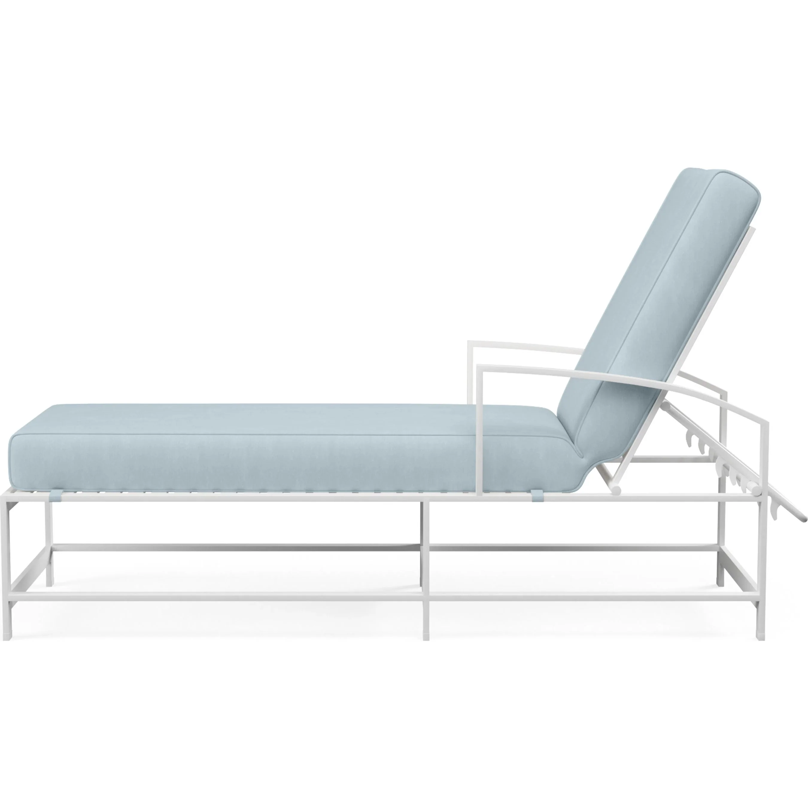 Bristol Outdoor Chaise in Canvas Flax w/ Self Welt - Image 6