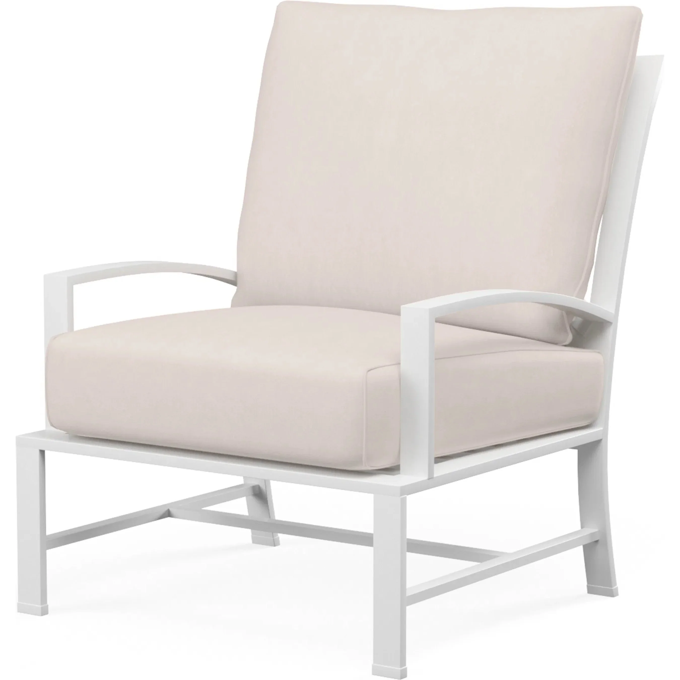 Bristol Outdoor Club Chair Canvas Flax in Canvas Flax w/ Self Welt - Image 4