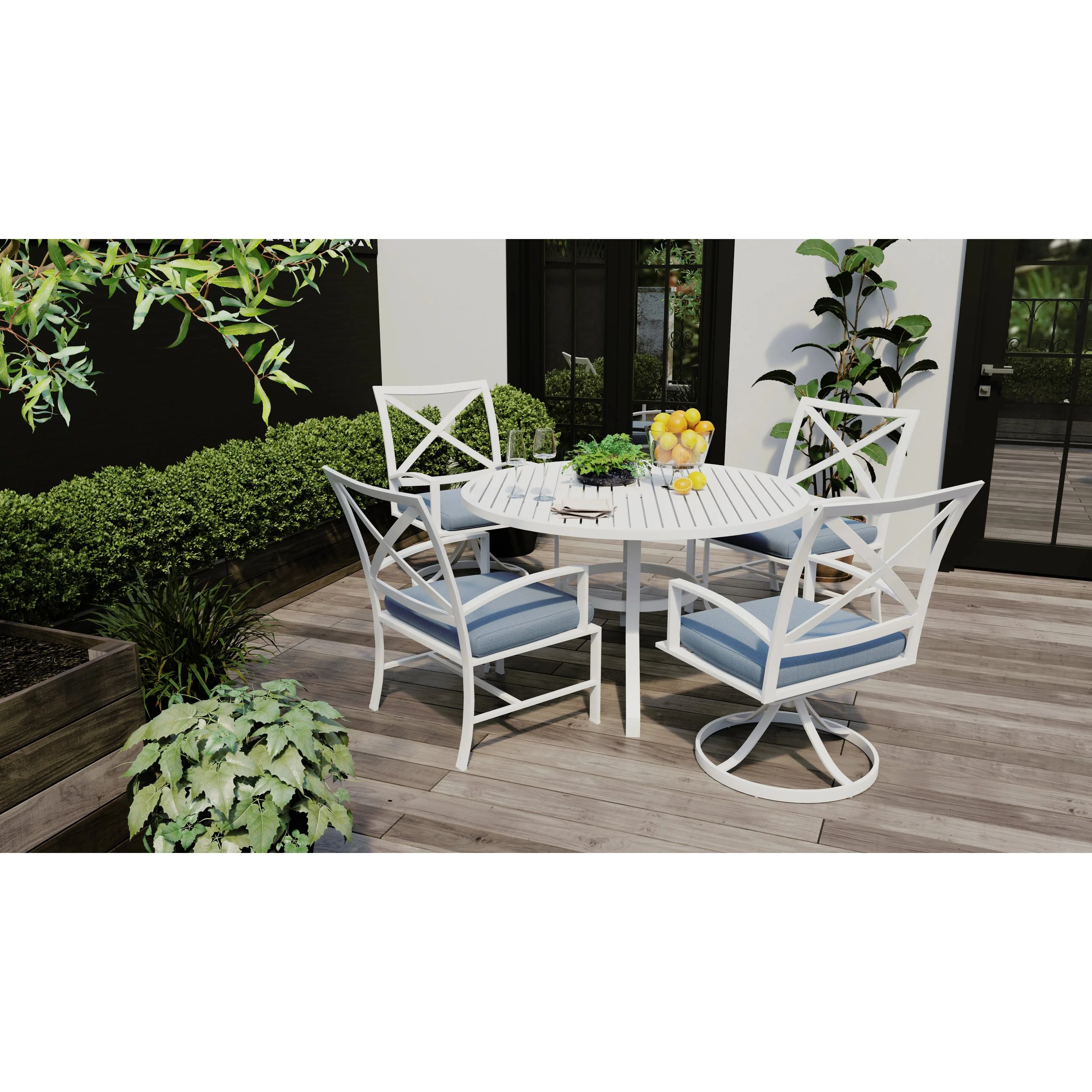 Bristol Outdoor Dining Chair in Canvas Flax w/ Self Welt - Image 13