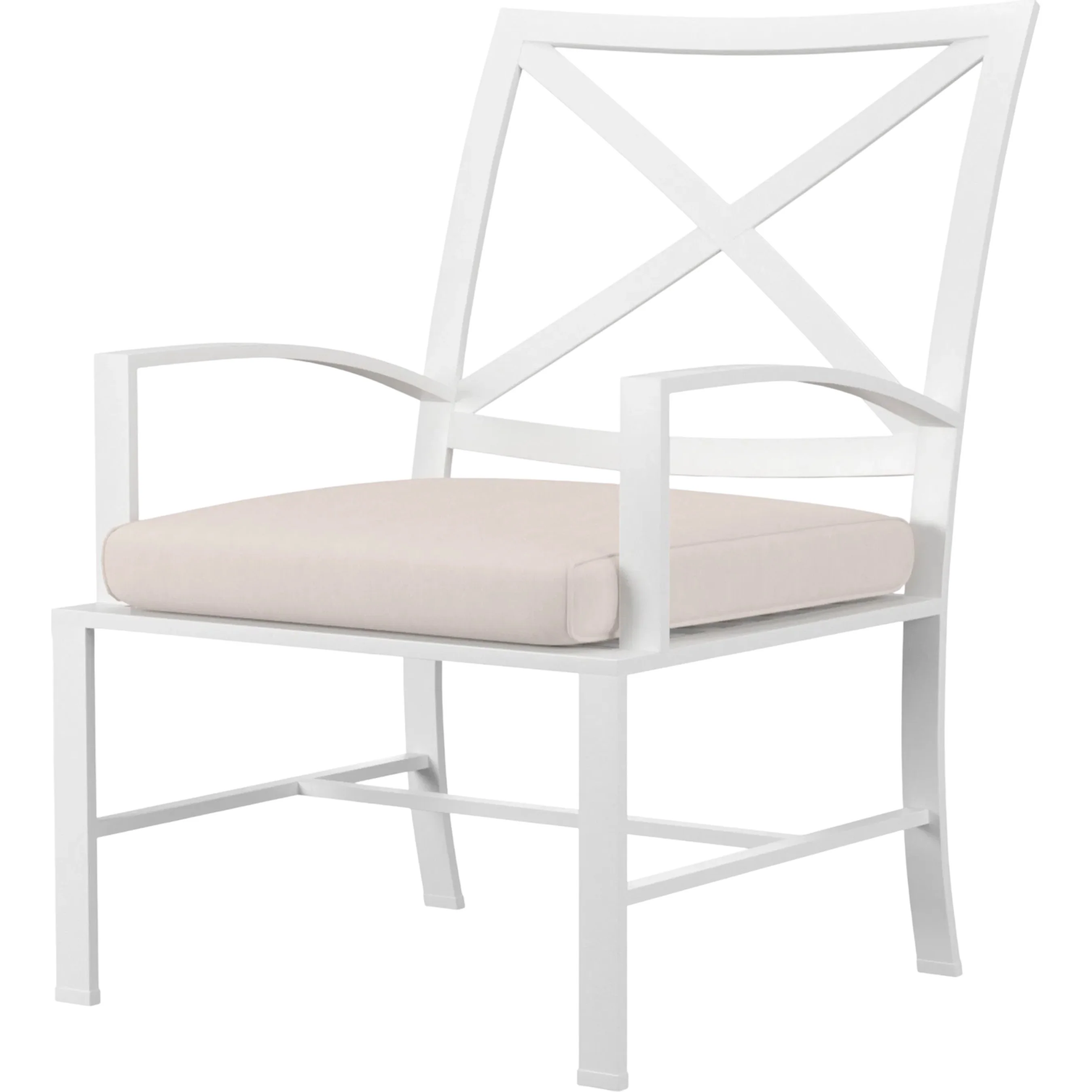 Bristol Outdoor Dining Chair in Canvas Flax w/ Self Welt - Image 6