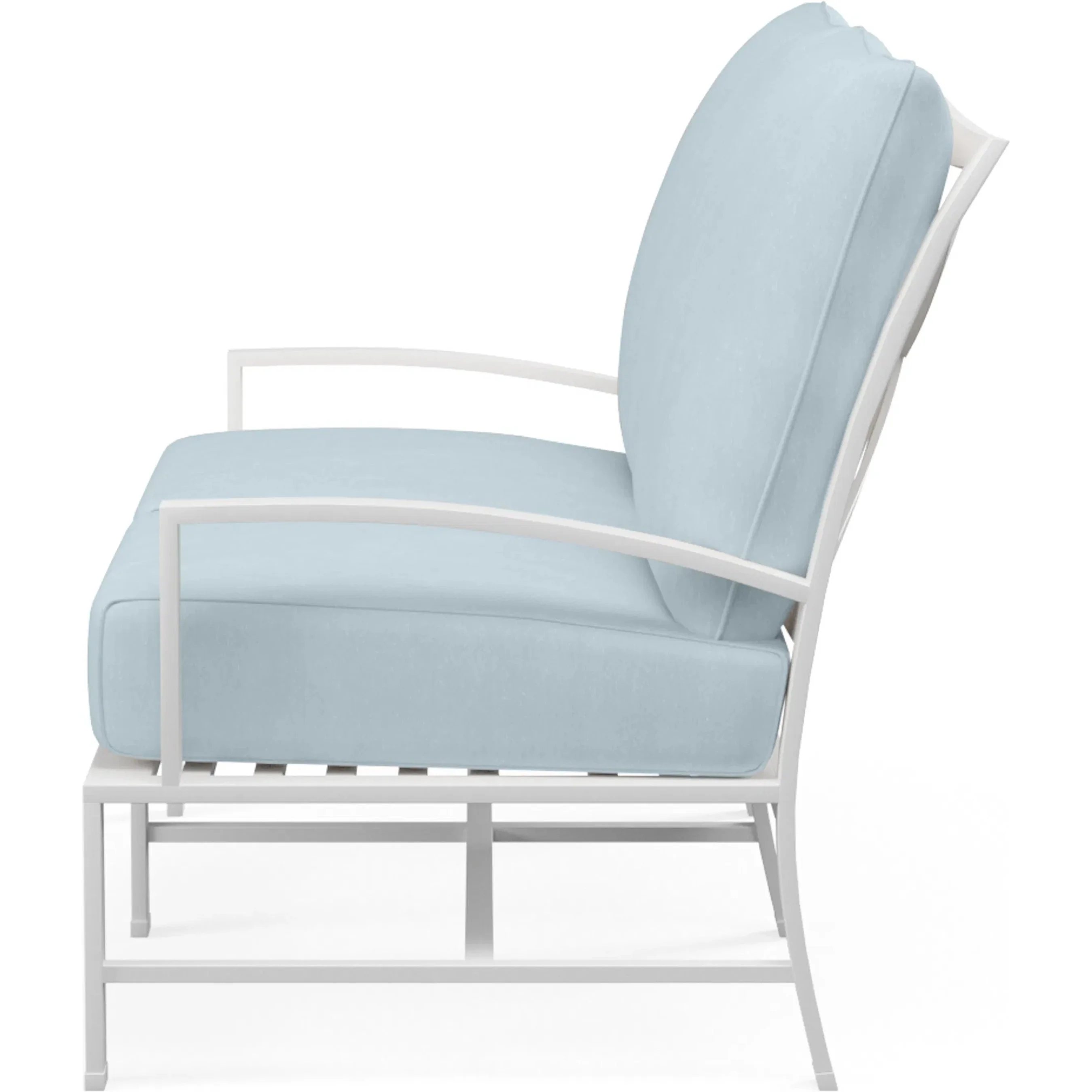 Bristol Outdoor Loveseat in Canvas Flax w/ Self Welt - Image 6